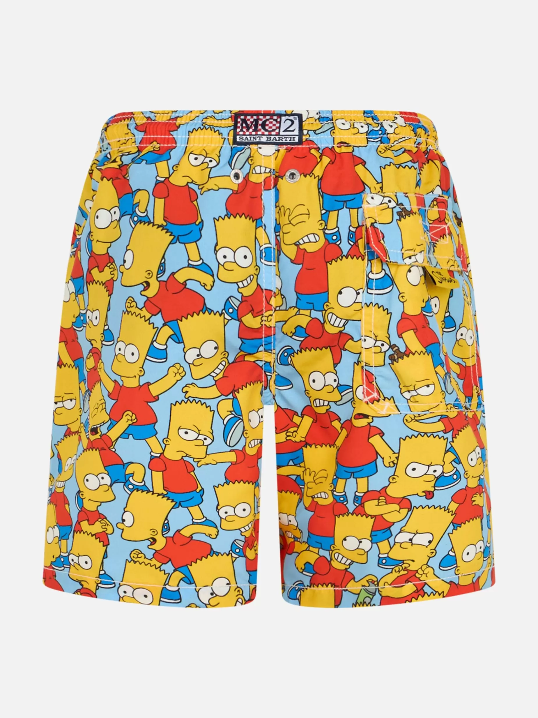 Shop Costume da bagno Jean da bambino di media lunghezza con stampa Bart Simpson | L'EDIZIONE SPECIALE SIMPSON Uomo Costumi Mare Stampati | Tessuto Mano Pesca
