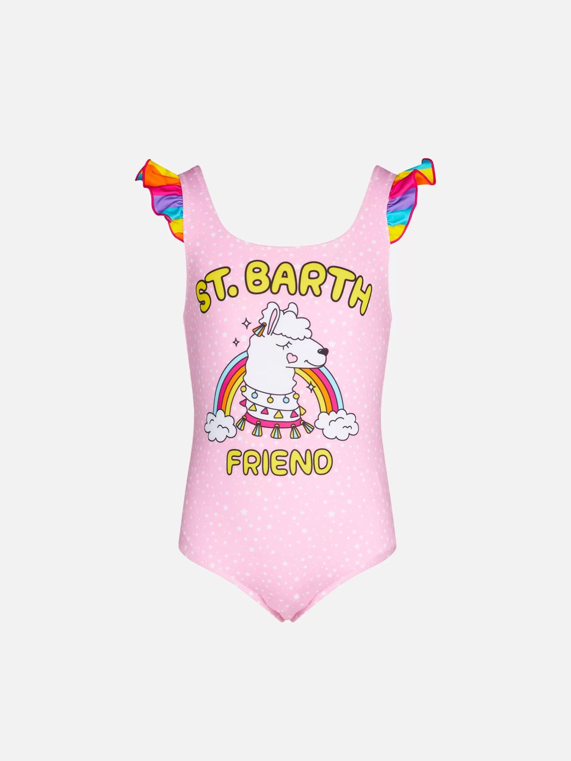 Clearance Costume intero da bambina con stampa St. Barth Friend Costumi Da Bagno Stampati | Costumi Interi