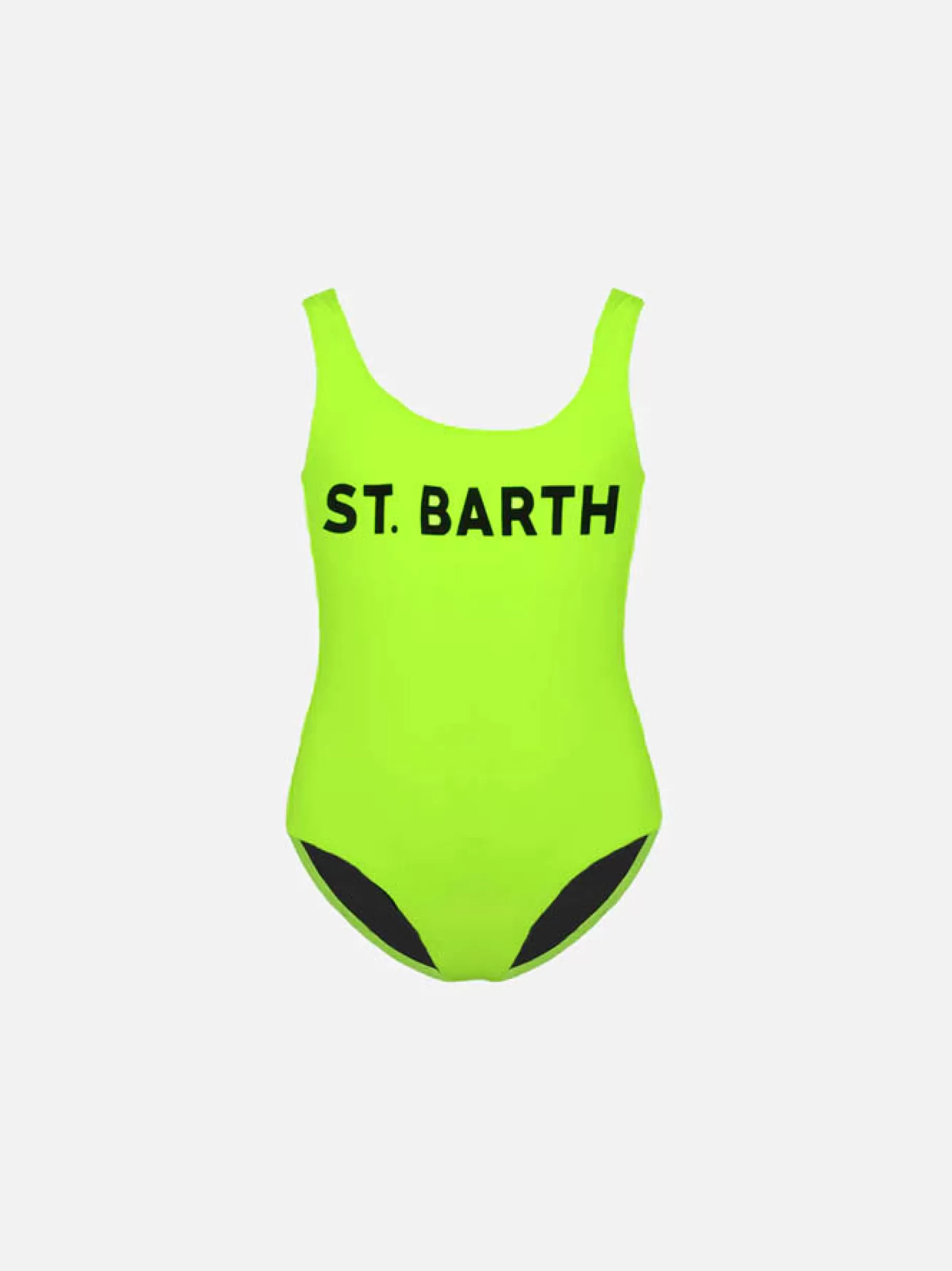 Store Costume intero da bambina stampa St. Barth giallo fluo Costumi Interi