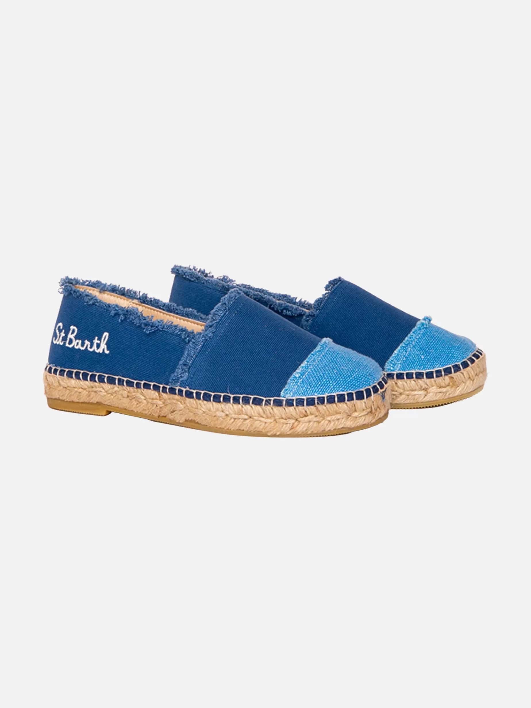 Discount Espadrillas in tela denim con ricamo Donna Calzature