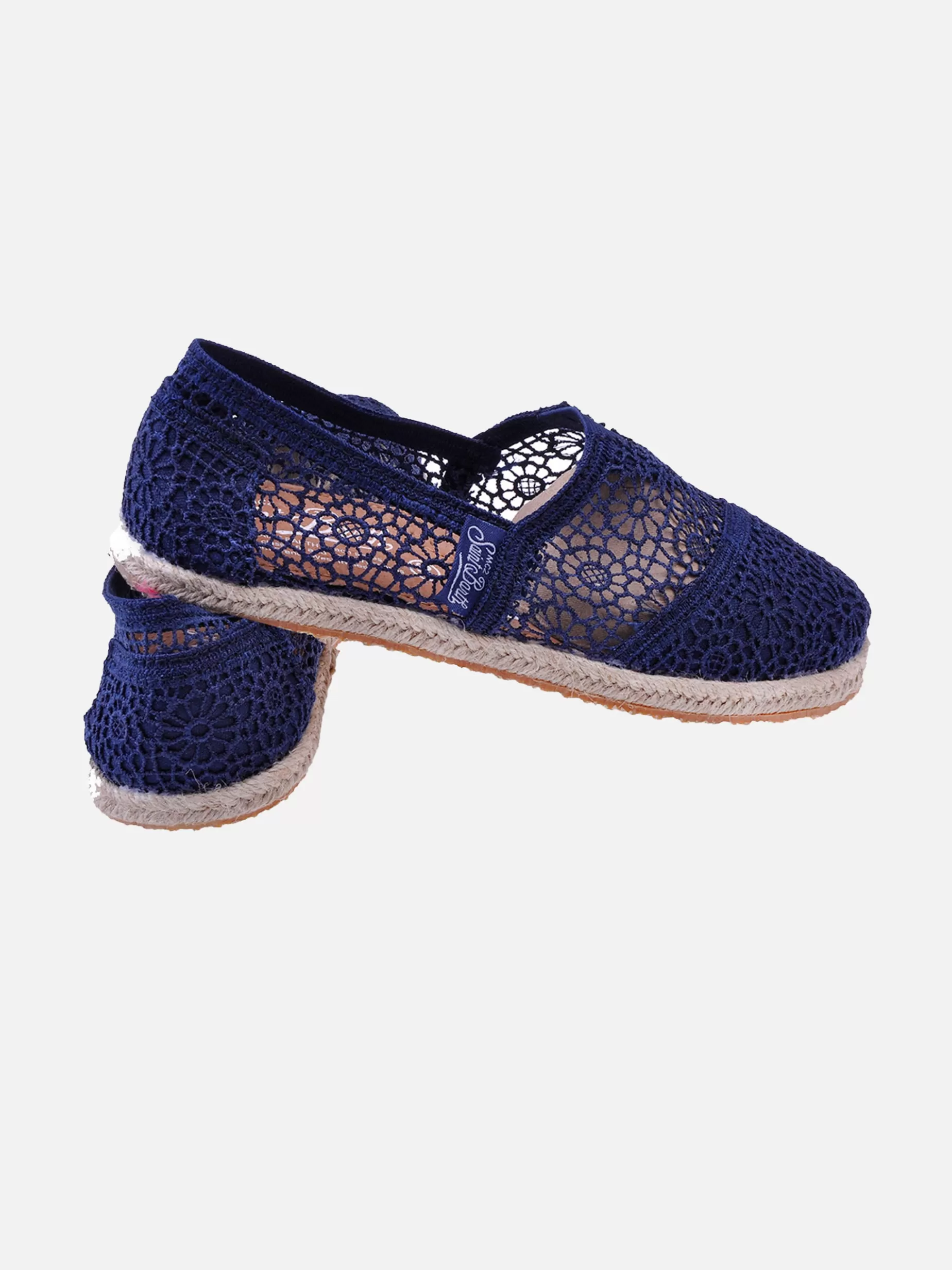 Discount Espadrillas macramè blu Donna Calzature