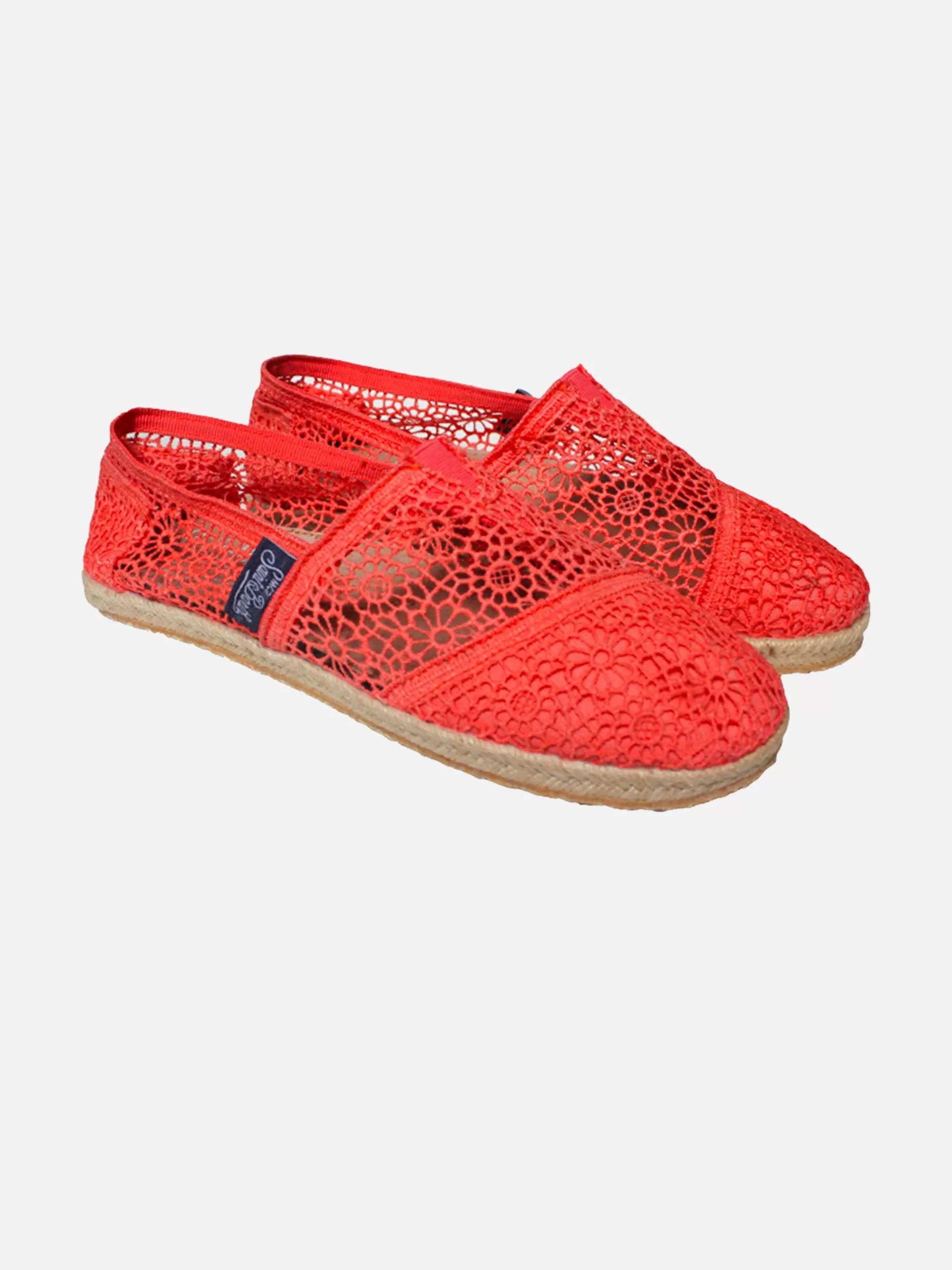 Outlet Espadrillas macramè rosa pesca Donna Calzature