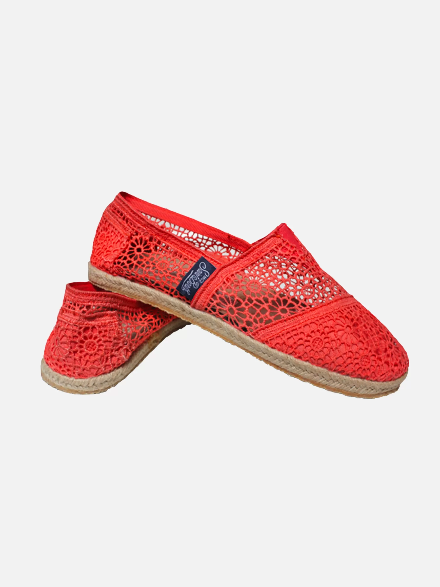 Outlet Espadrillas macramè rosa pesca Donna Calzature