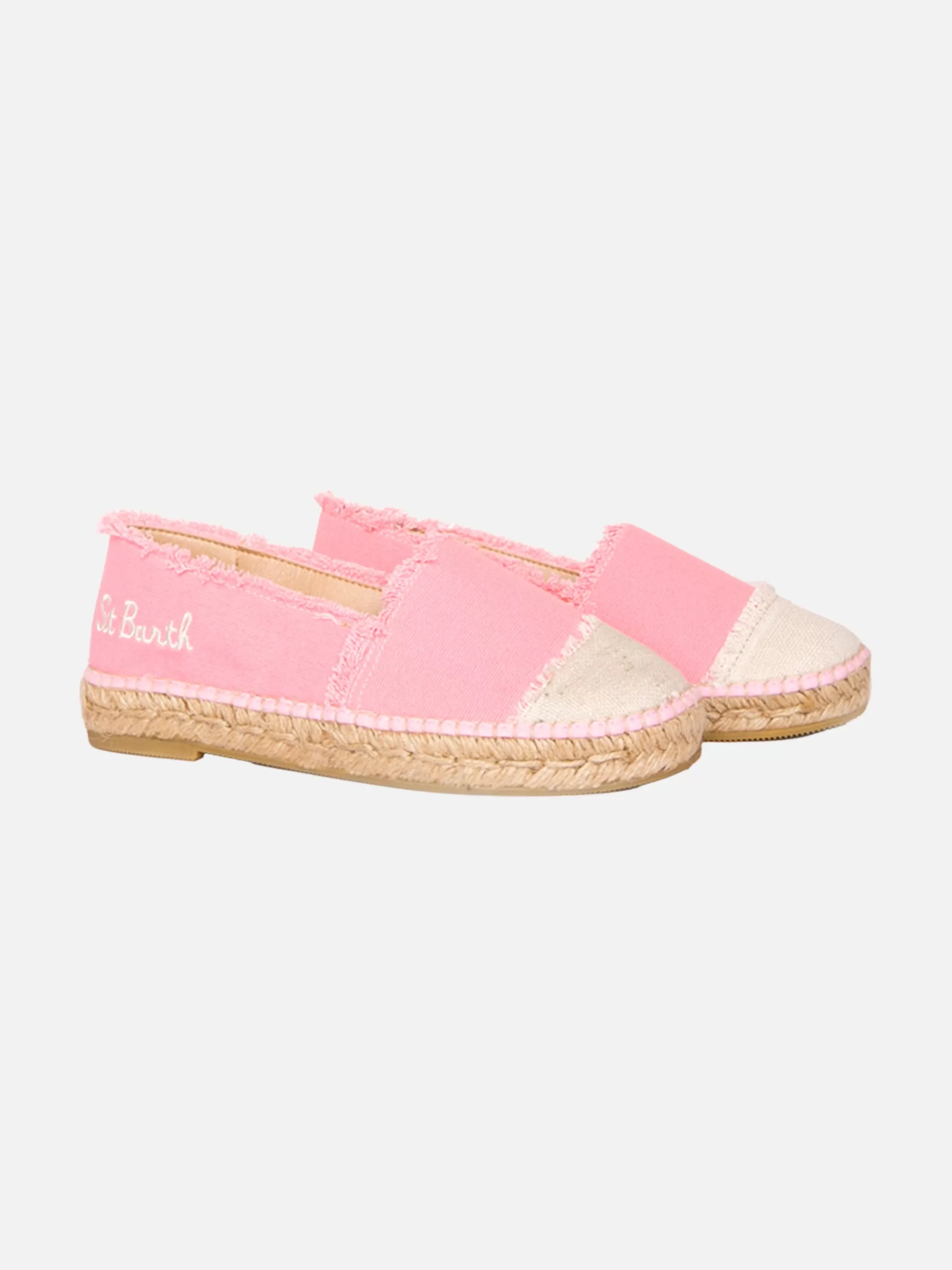 Flash Sale Espadrillas rosa in tela con ricami Donna Calzature