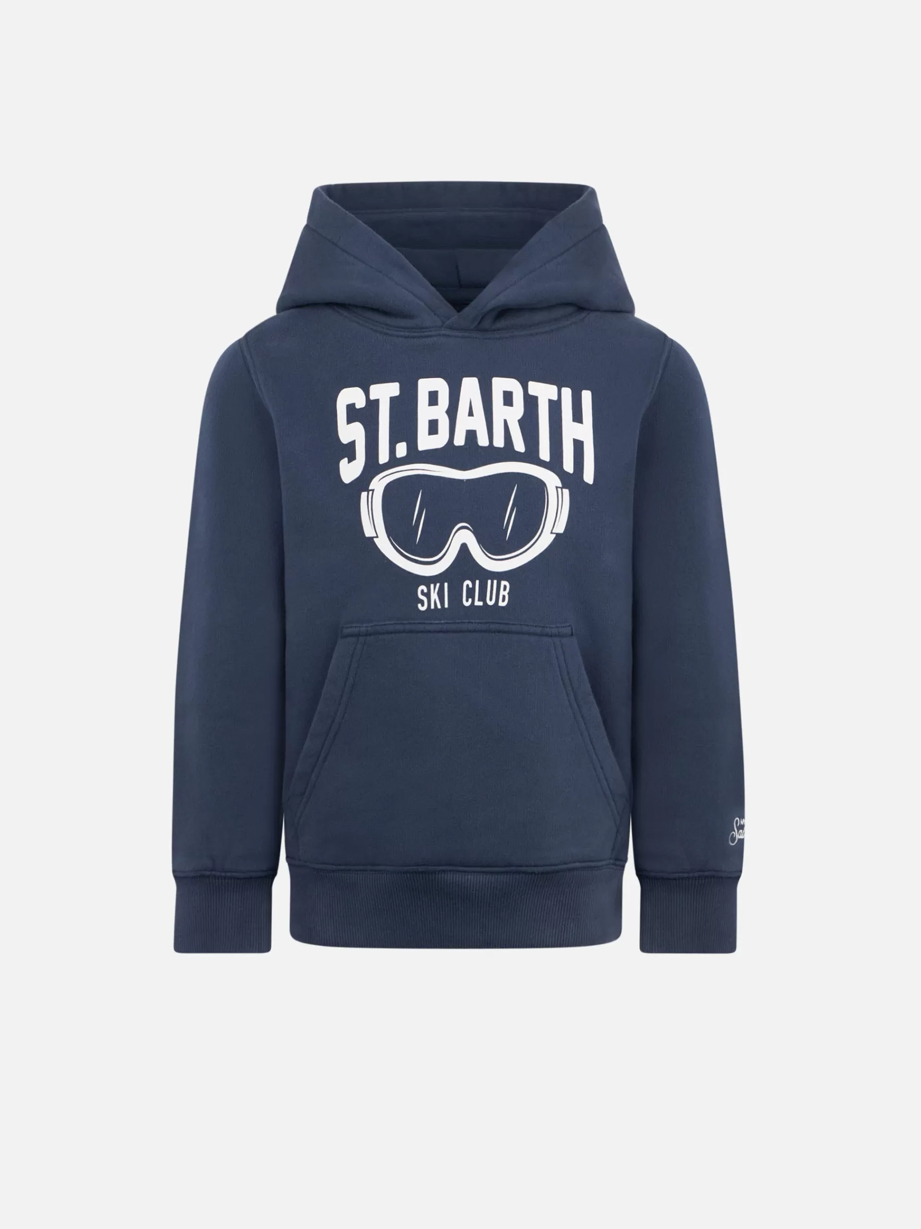 Store Felpa blu da bambino con stampa St. Barth Ski Club Bambino Felpe