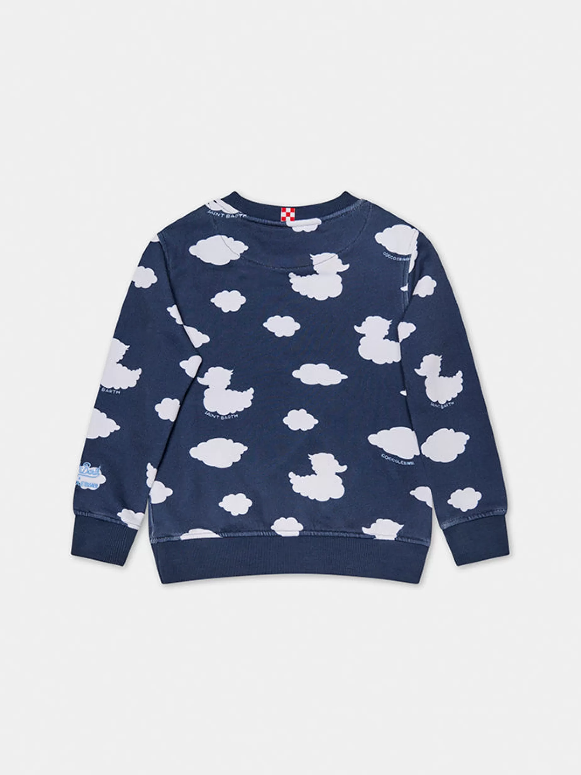 Best Felpa da bambino girocollo blu con ricamo Coccole e nuvole | EDIZIONE SPECIALE COCCOLEBIMBI Bambino Felpe | Felpe