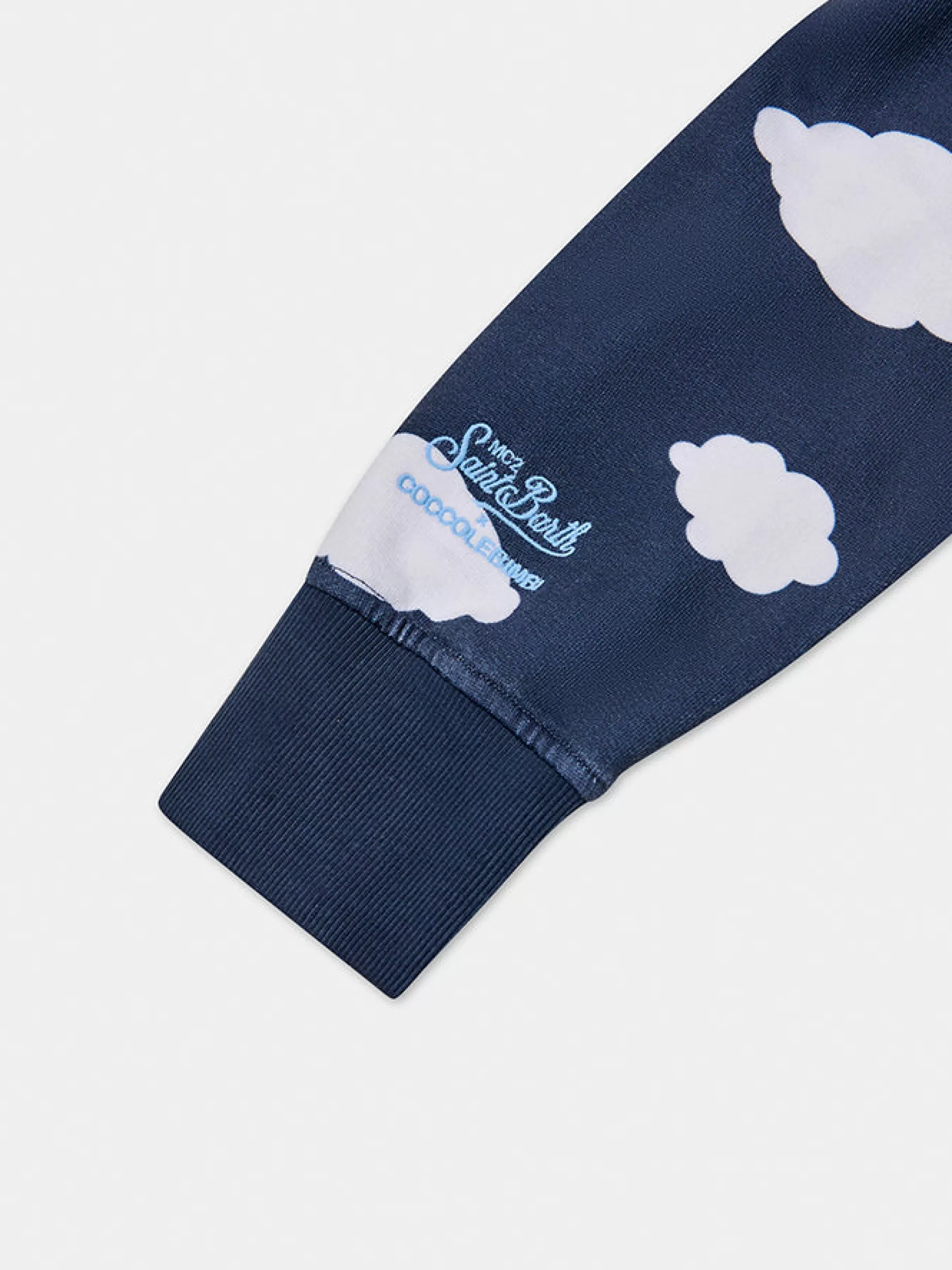 Best Felpa da bambino girocollo blu con ricamo Coccole e nuvole | EDIZIONE SPECIALE COCCOLEBIMBI Bambino Felpe | Felpe