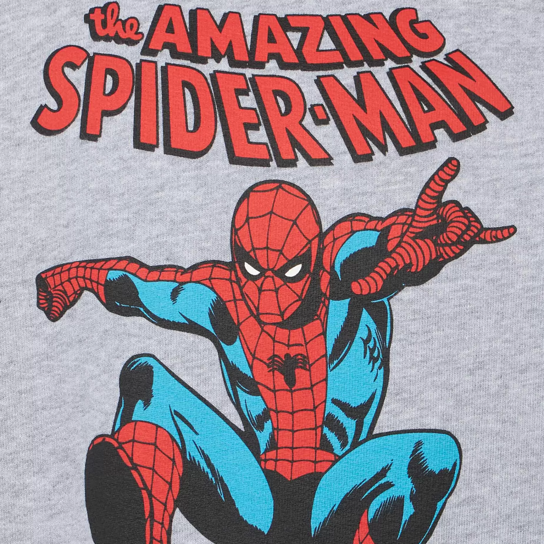 Fashion Felpa da bambino girocollo grigia con stampa Spiderman | EDIZIONE SPECIALE MARVEL Bambino Felpe