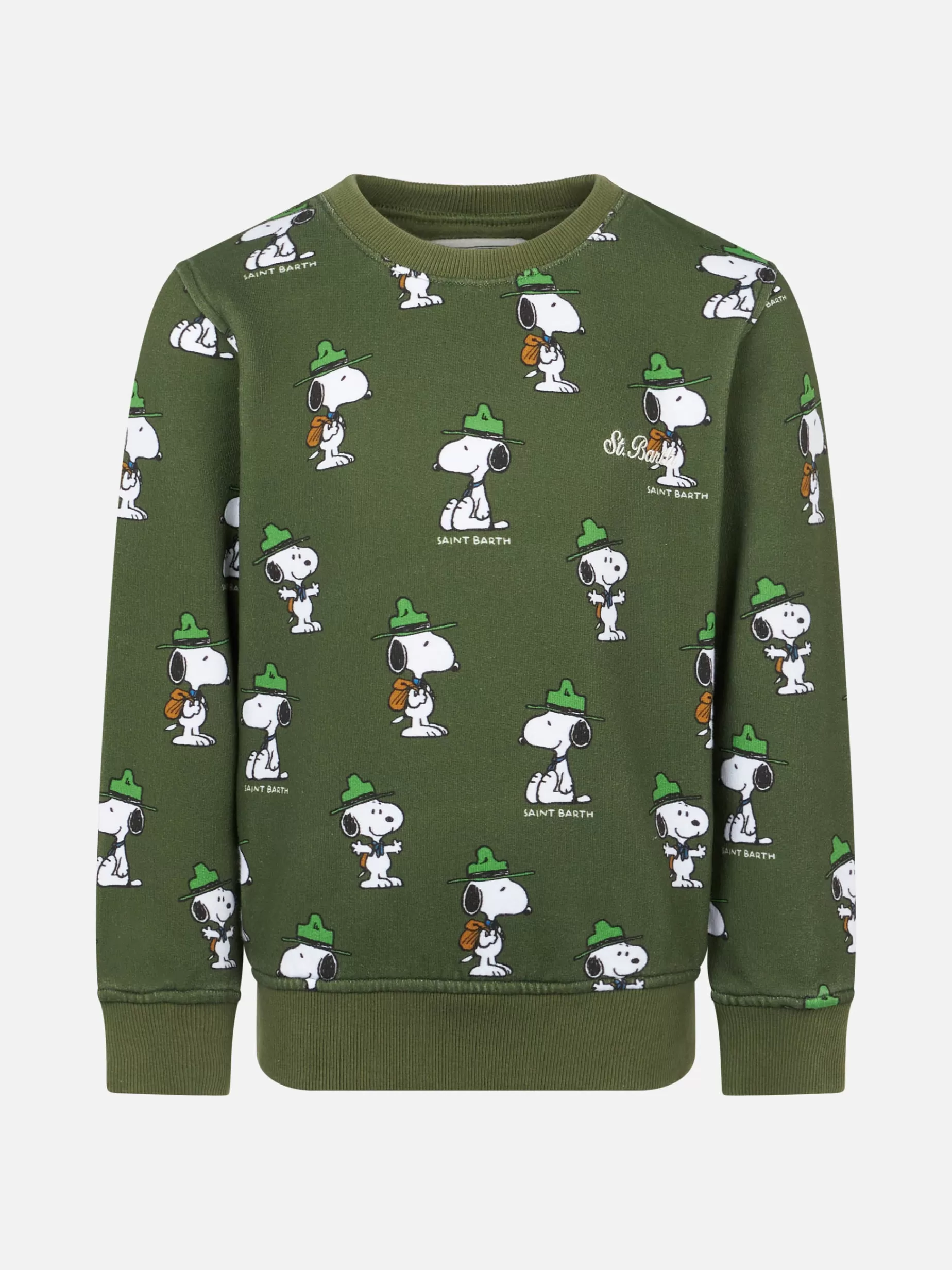Fashion Felpa da bambino girocollo verde con stampa Snoopy | EDIZIONE SPECIALE SNOOPY PEANUTS™ Bambino Felpe