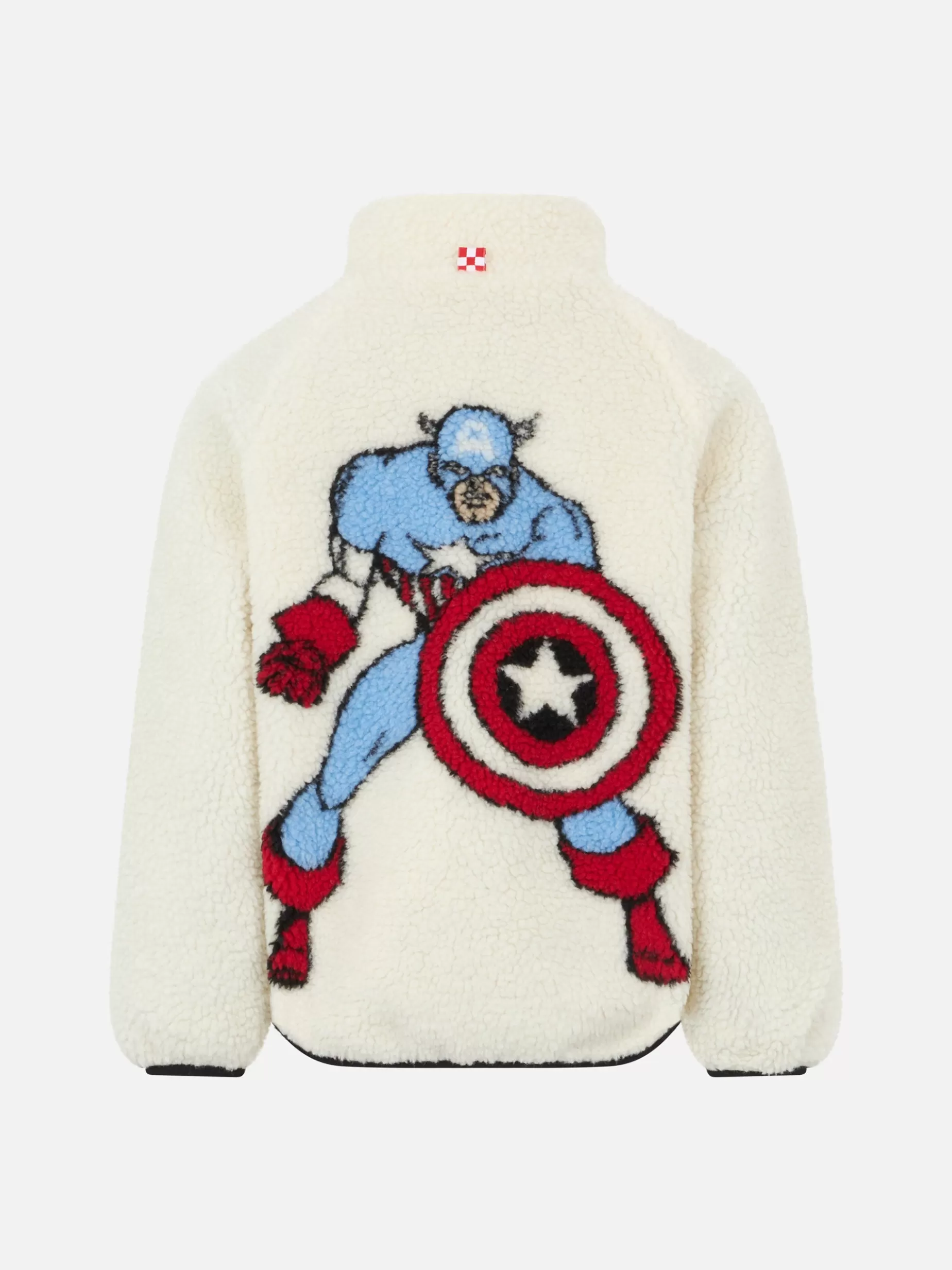 Hot Giacca sherpa da bambino con stampa Capitan America | EDIZIONE SPECIALE MARVEL Bambino Capispalla