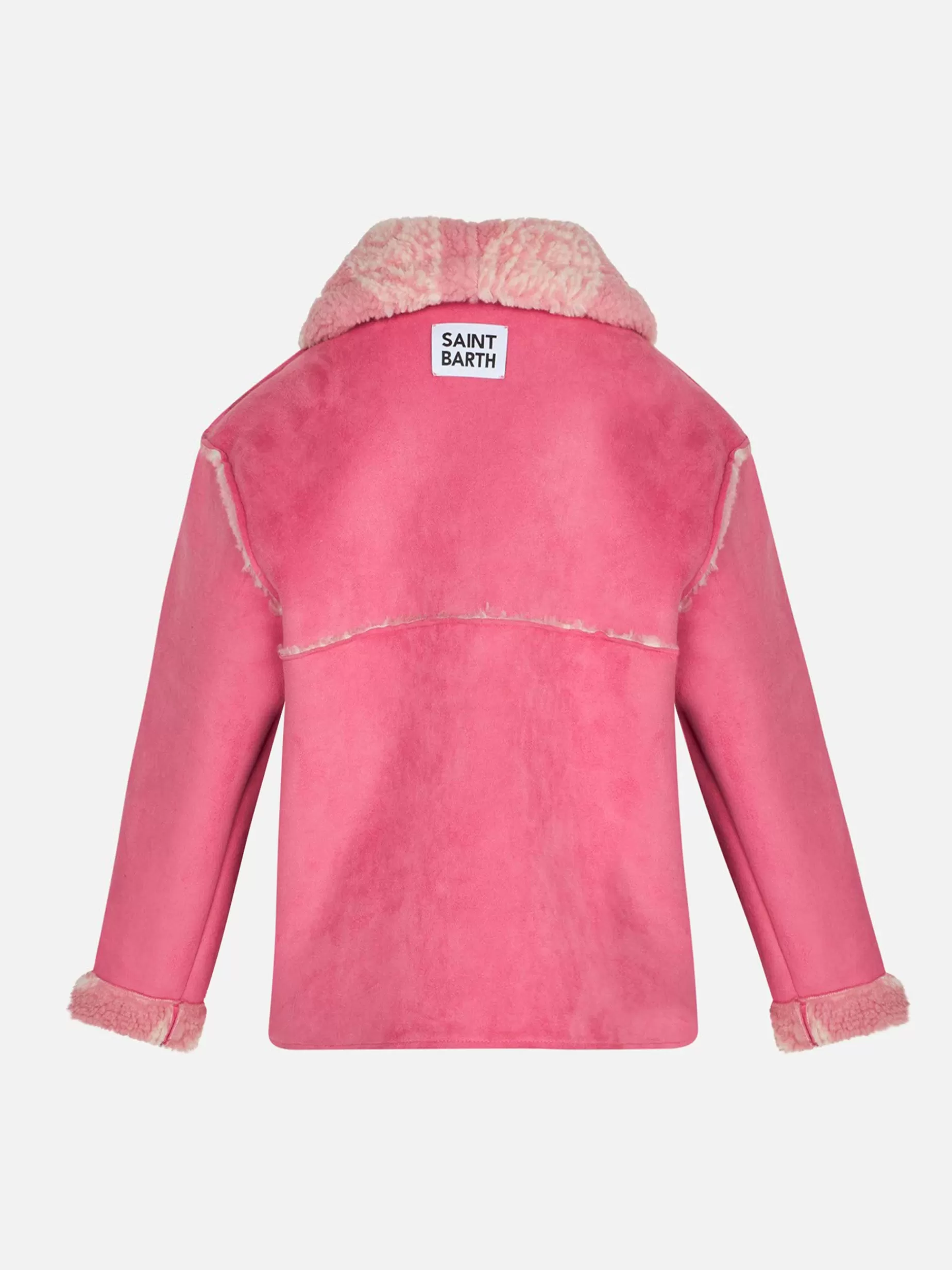 Sale Giubbotto da bambina in shearling con stampa paisley Capispalla