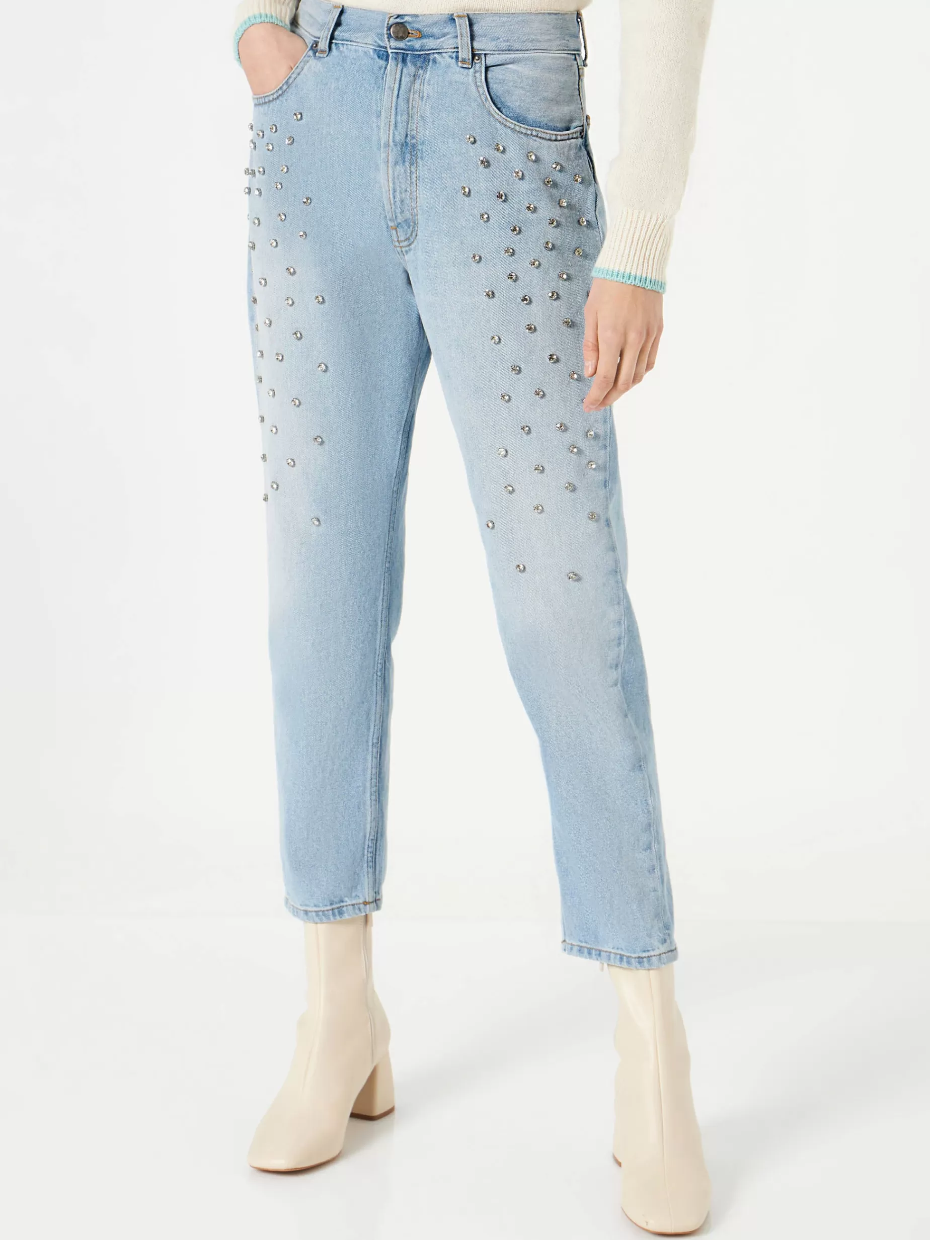 Hot Jeans da donna con strass Donna Gonne