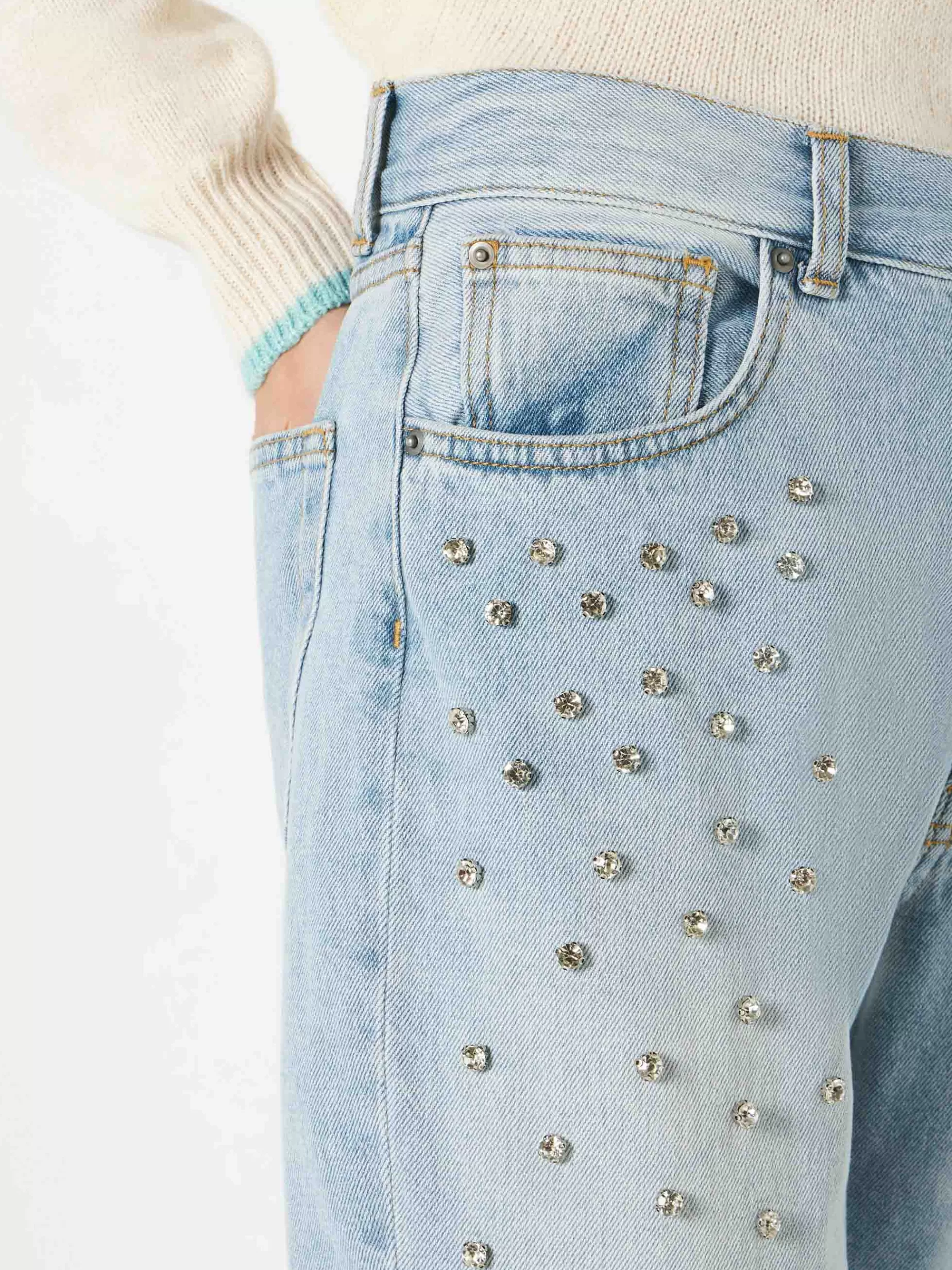 Hot Jeans da donna con strass Donna Gonne