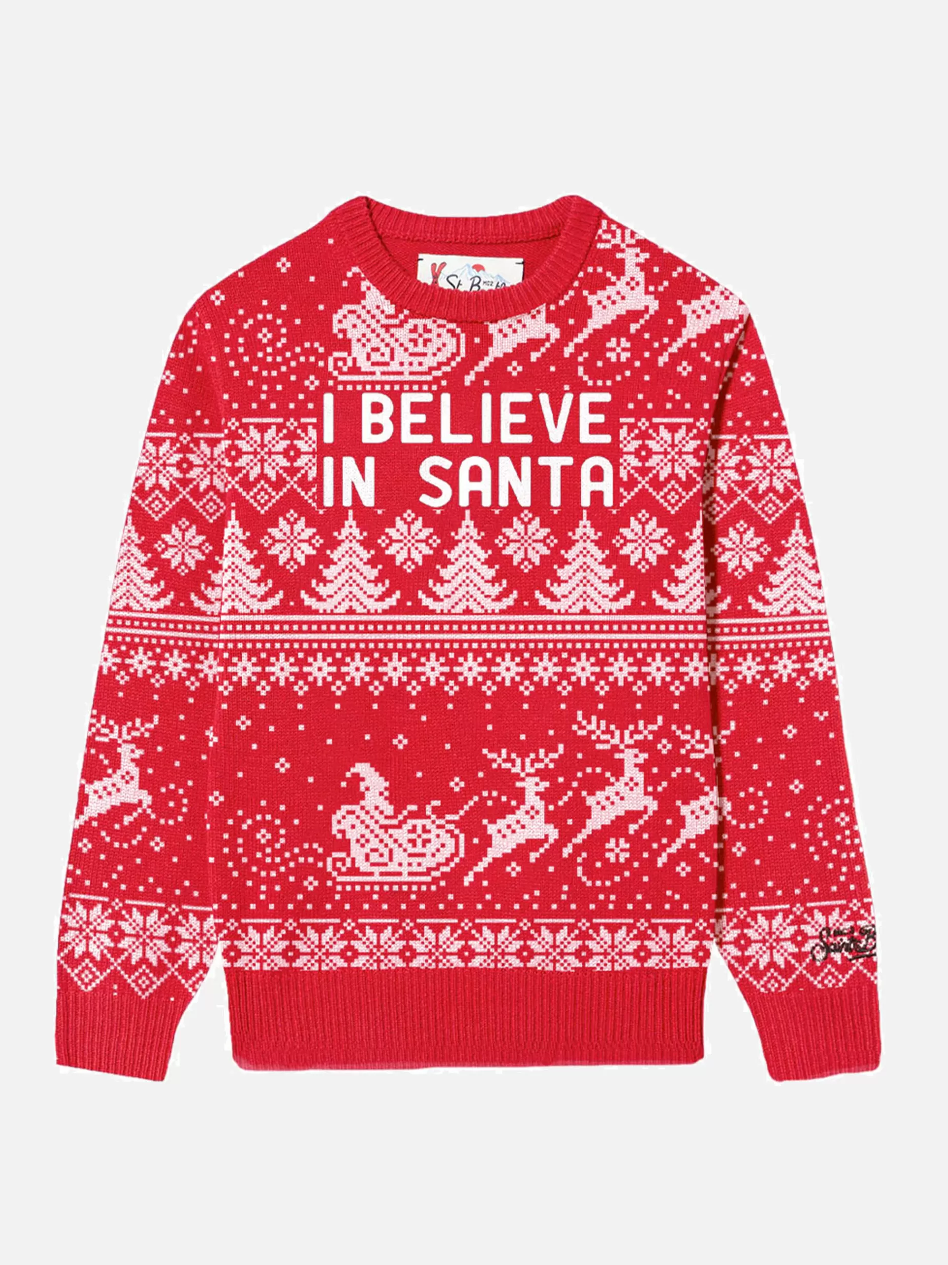 Clearance Maglia da bambina con scritta I believe in Santa Maglieria