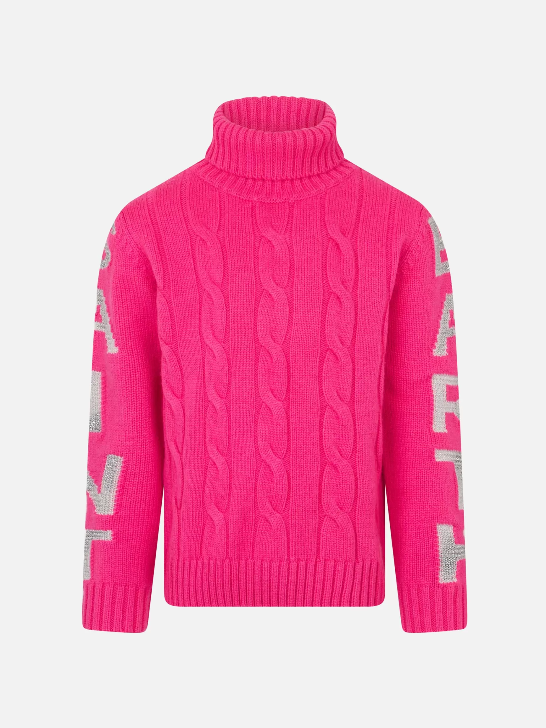 Best Maglia da bambina intrecciata a collo alto con stampa jacquard Saint Barth Maglieria | Maglieria
