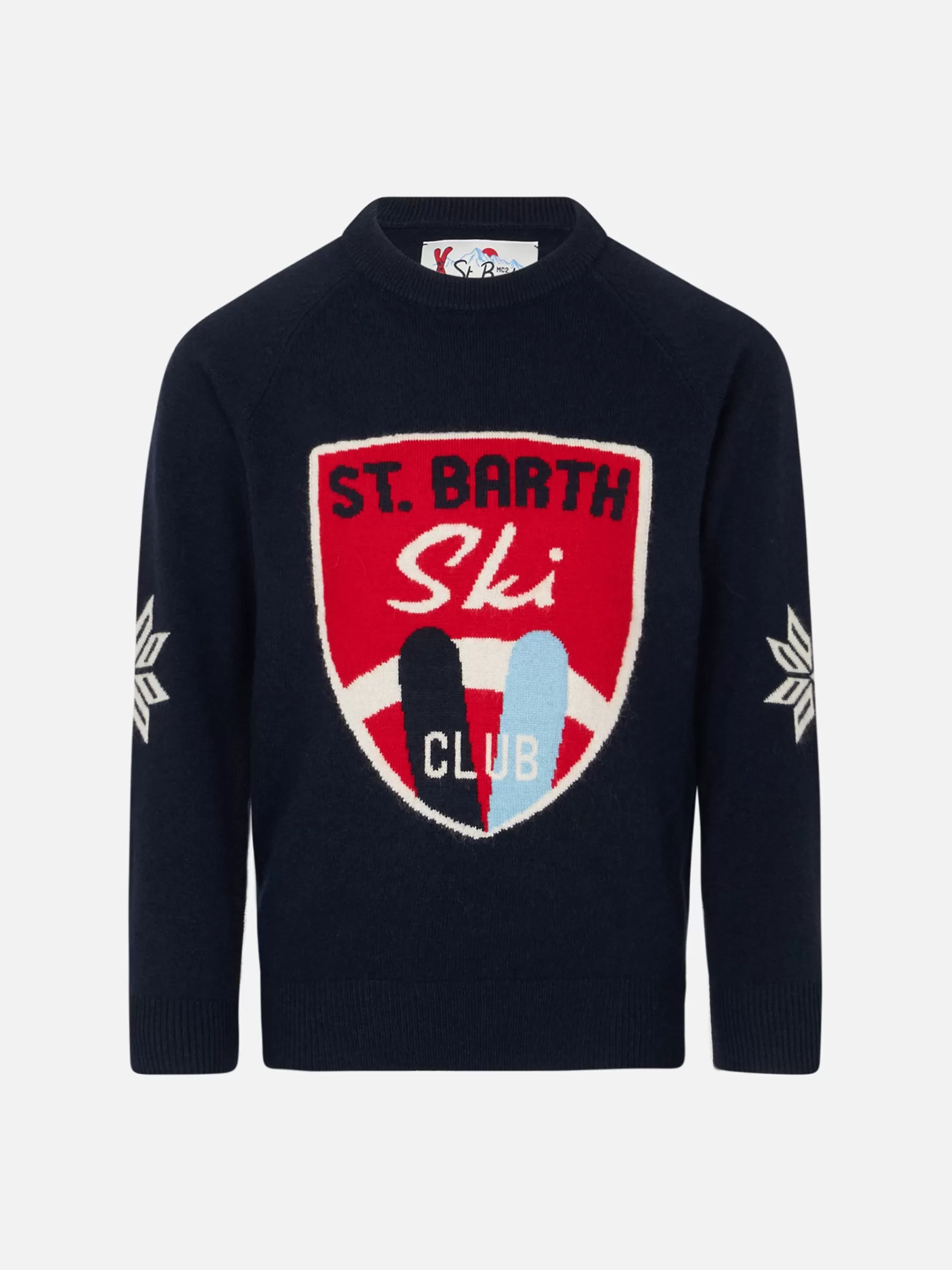 Cheap Maglia da bambino girocollo con stampa St. Barth Ski Club Bambino Maglieria