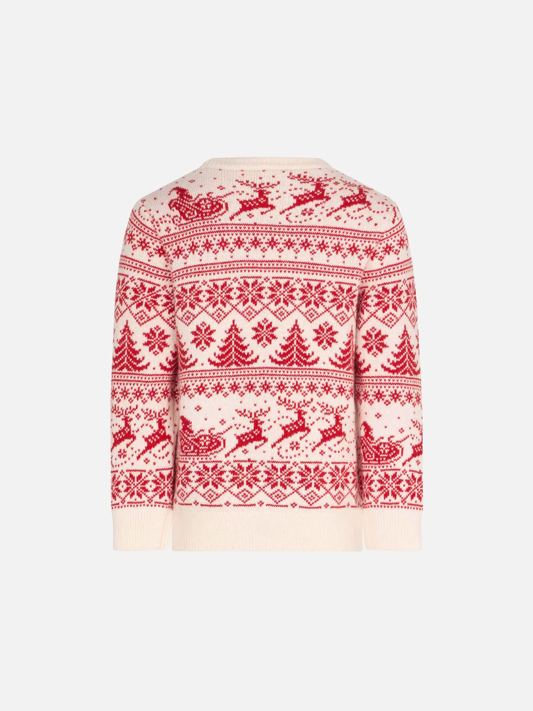 Online Maglia da bambino girocollo bianca con fantasia natalizia Bambino Maglieria