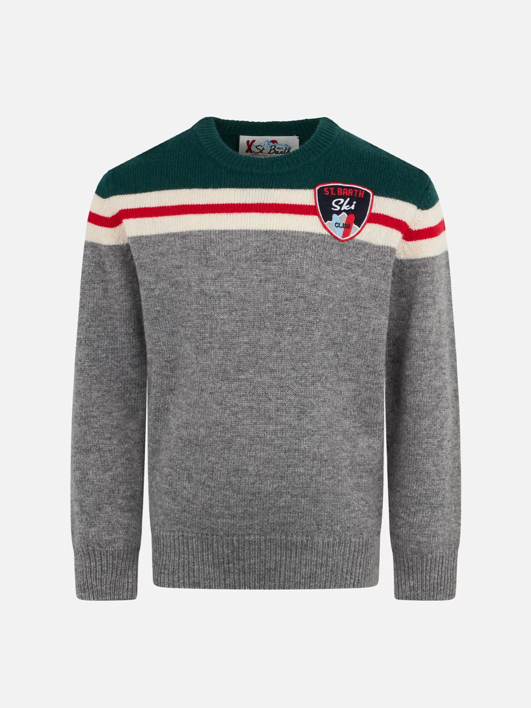 Cheap Maglia da bambino girocollo con patch St. Barth Ski club Bambino Maglieria