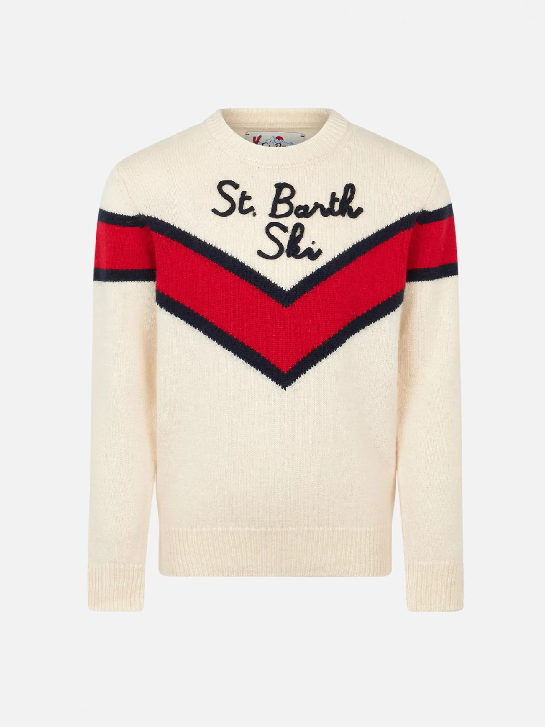 Hot Maglia da bambino girocollo con ricamo Saint Barth Ski Bambino Maglieria