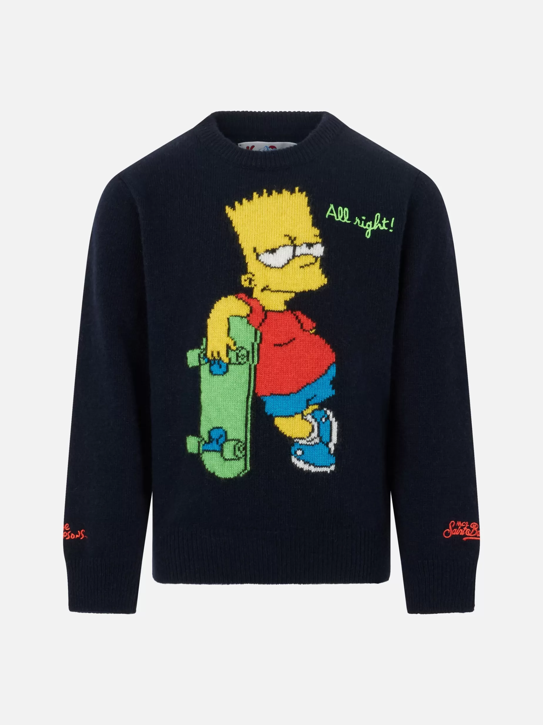 Cheap Maglia da bambino girocollo con stampa Bart Simpson | THE SIMPSON SPECIAL EDITION Bambino Maglieria