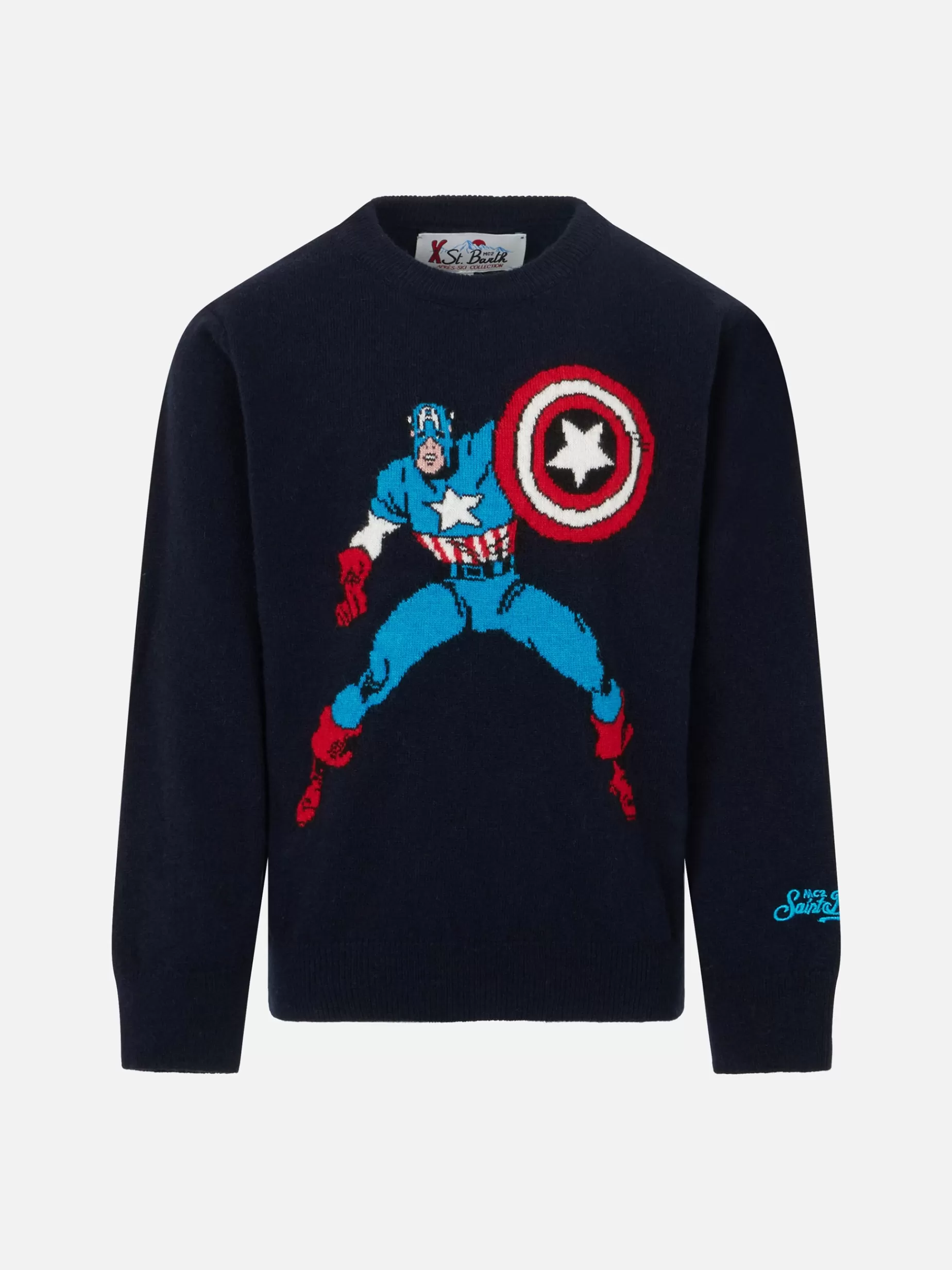 Clearance Maglia da bambino girocollo con stampa Capitan America | MARVEL SPECIAL EDITION Bambino Maglieria