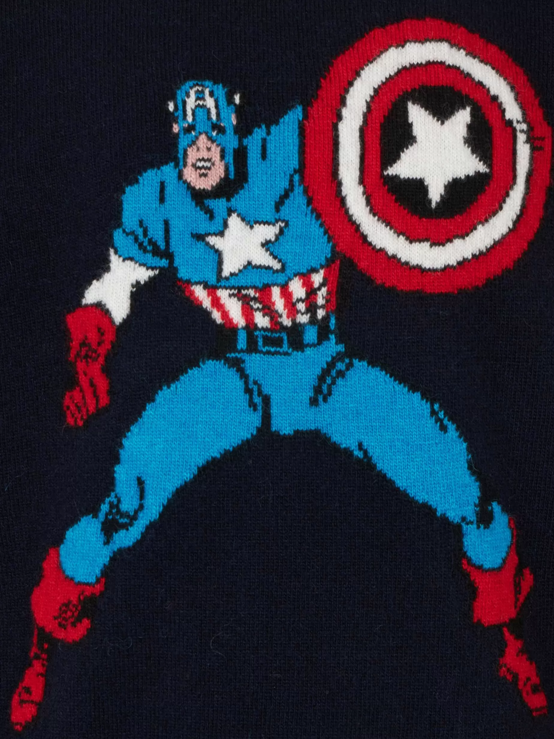 Clearance Maglia da bambino girocollo con stampa Capitan America | MARVEL SPECIAL EDITION Bambino Maglieria