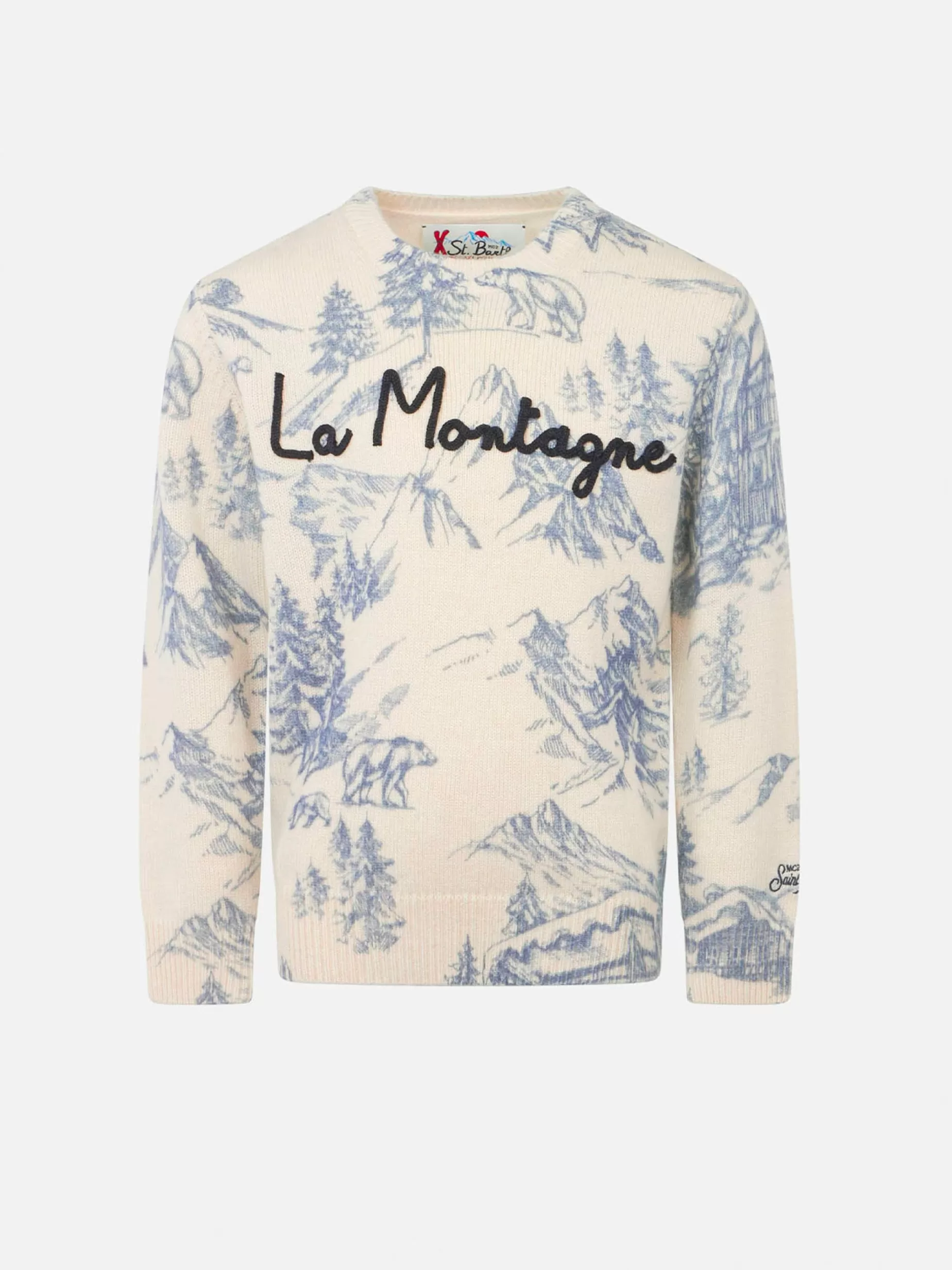 Best Maglia da bambino toile de jouy girocollo con ricamo La Montagne Bambino Maglieria