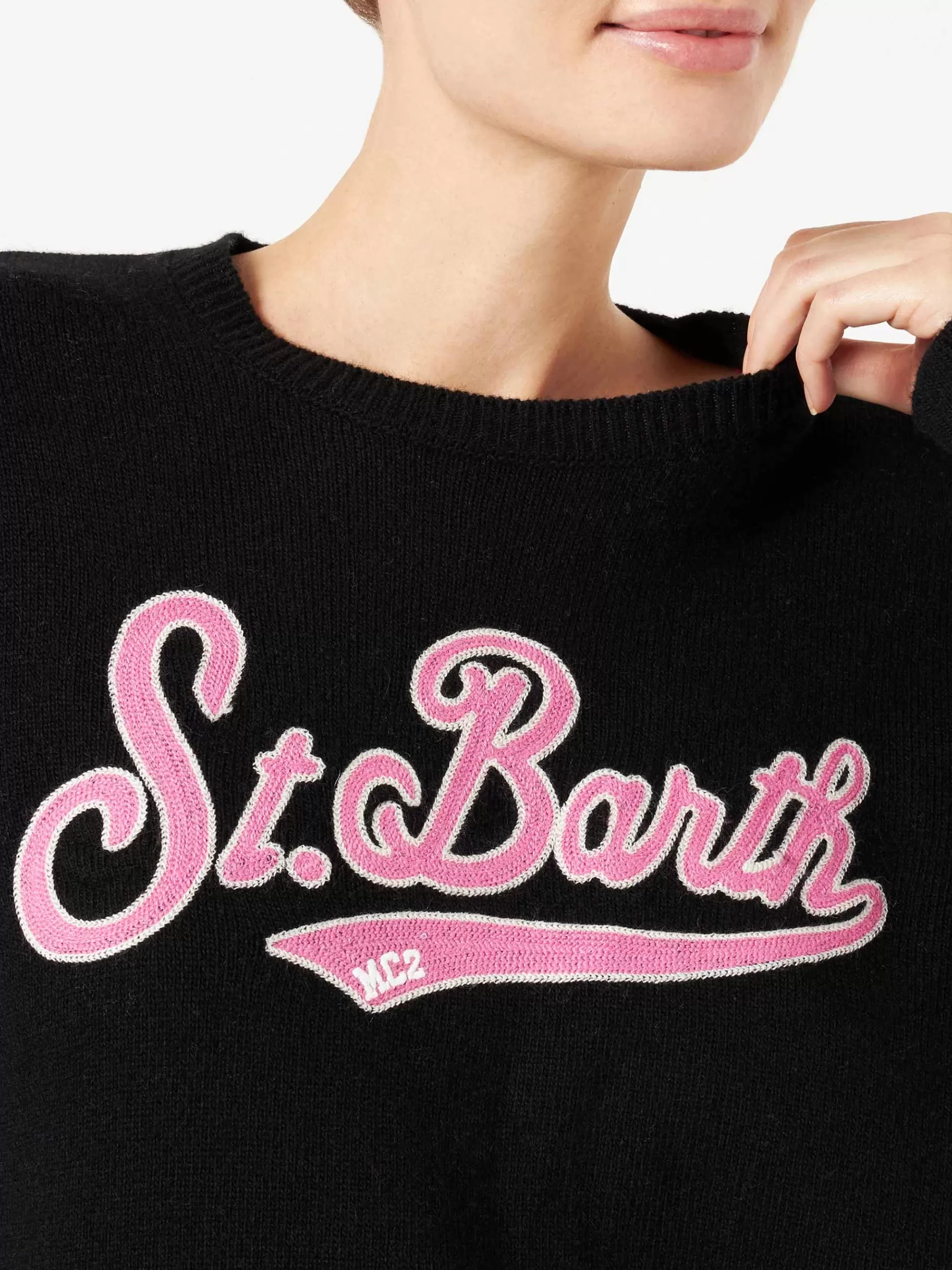 Online Maglia da donna con logo in spugna Saint Barth Donna Maglieria