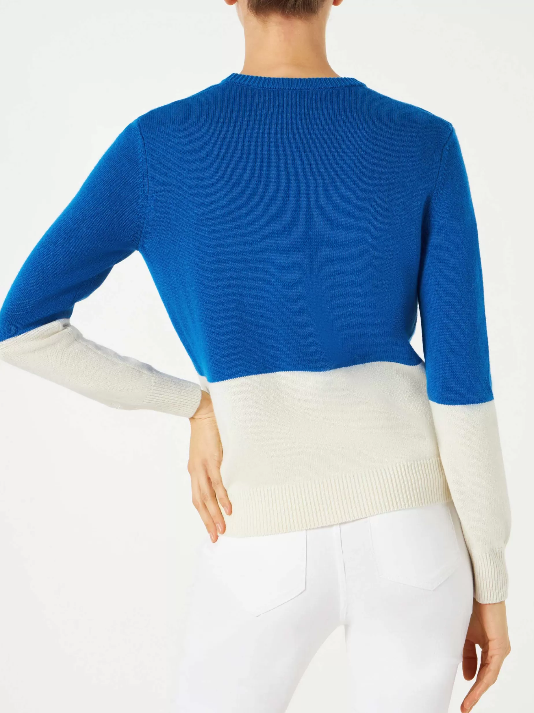 New Maglia da donna con stampa cartoline vintage Courma Donna Maglieria
