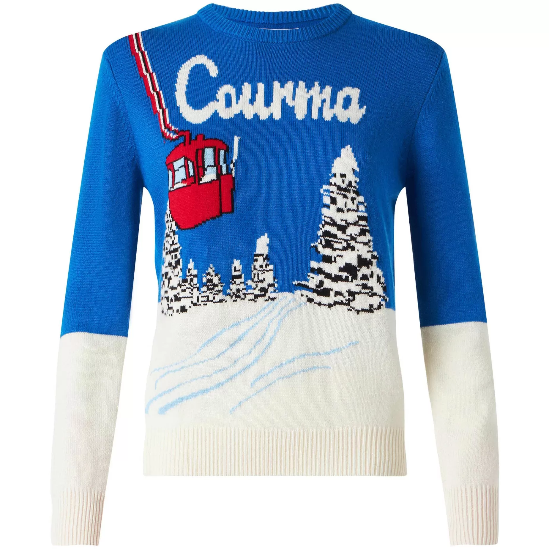 New Maglia da donna con stampa cartoline vintage Courma Donna Maglieria