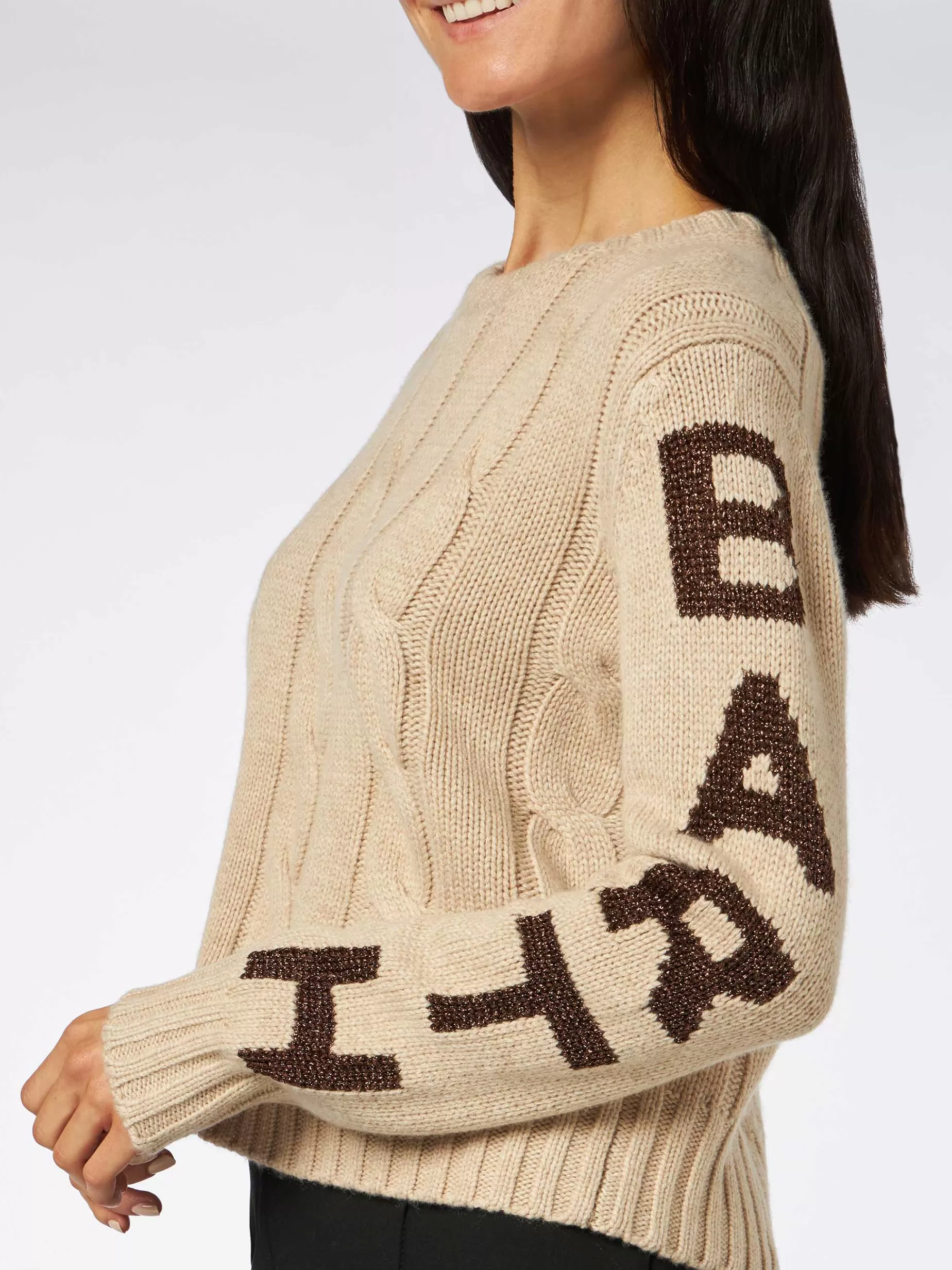 Best Maglia da donna girocollo intrecciata con stampa Saint Barth lurex Donna Maglieria