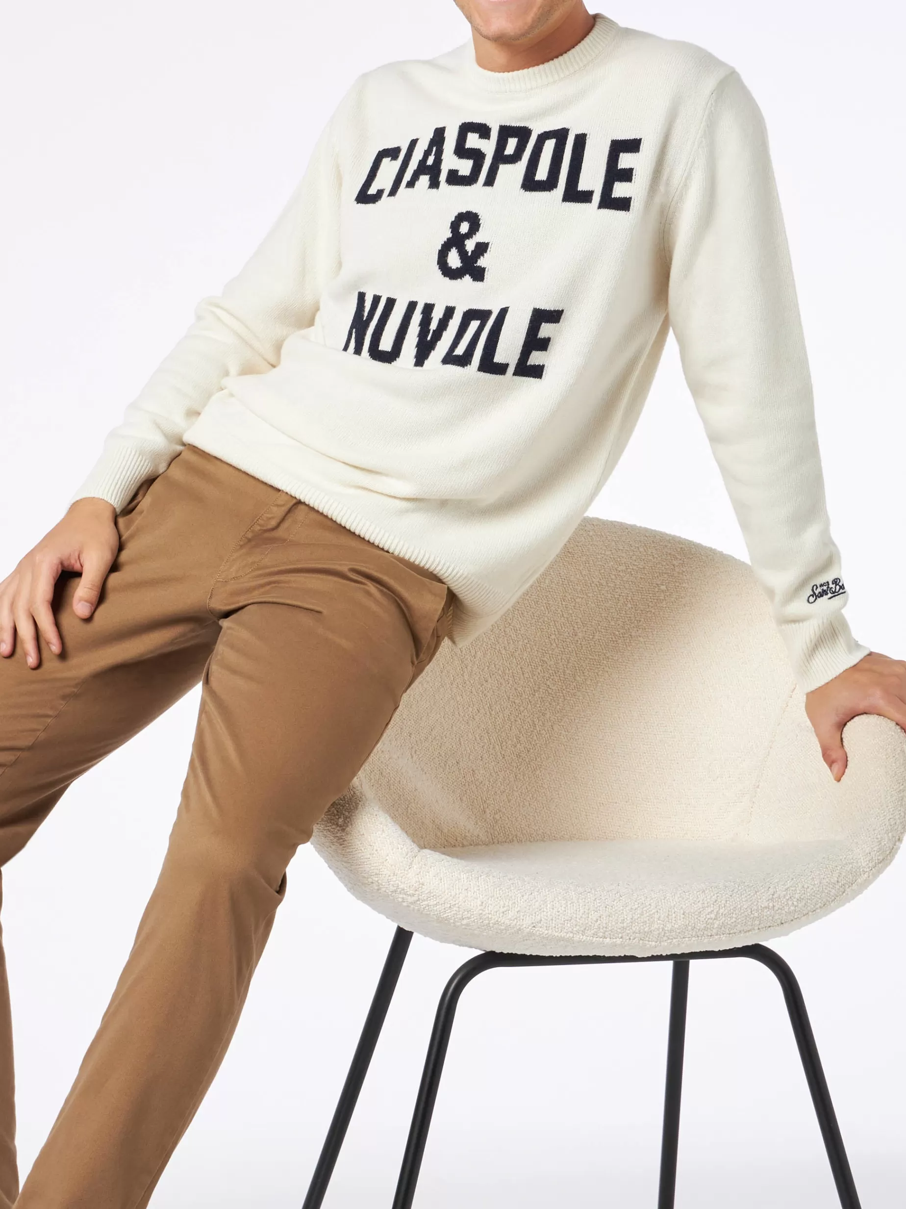 Best Maglia da uomo con stampa Ciaspole e Nuvole Uomo Maglieria