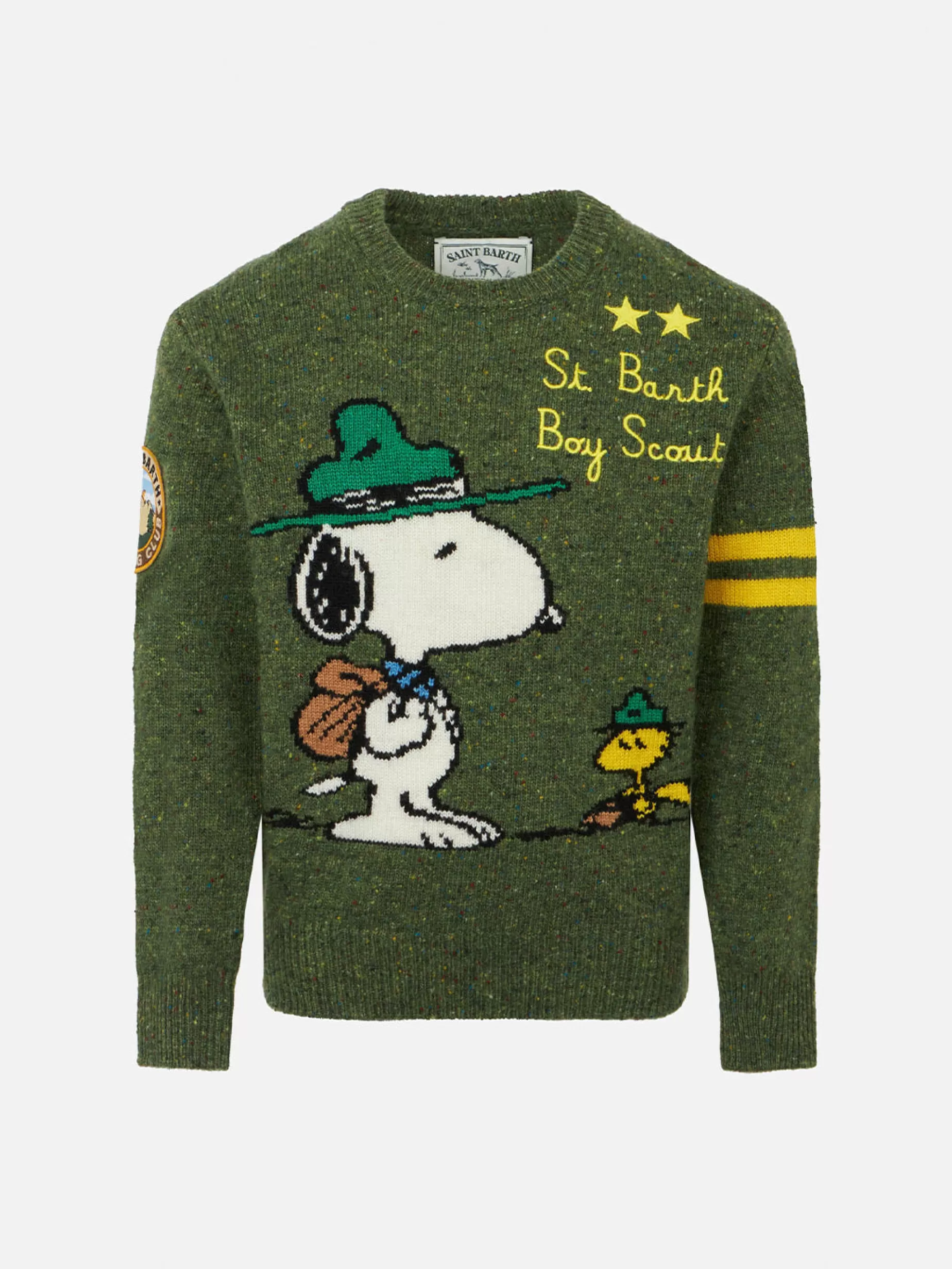 Outlet Maglia donegal girocollo da bambino con stampa jacquard Snoopy | SNOOPY - EDIZIONE SPECIALE PEANUTS™ Bambino Maglieria