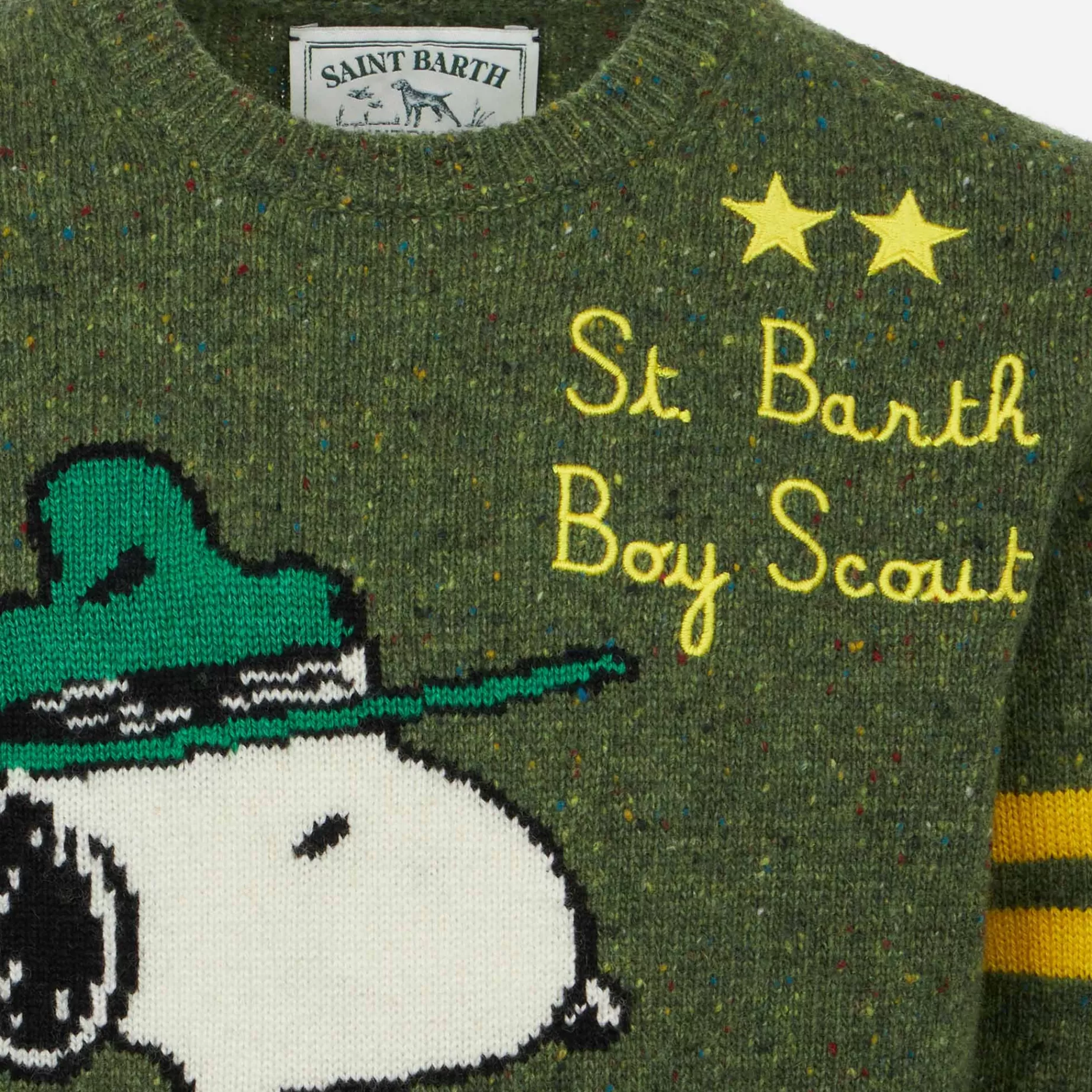 Outlet Maglia donegal girocollo da bambino con stampa jacquard Snoopy | SNOOPY - EDIZIONE SPECIALE PEANUTS™ Bambino Maglieria