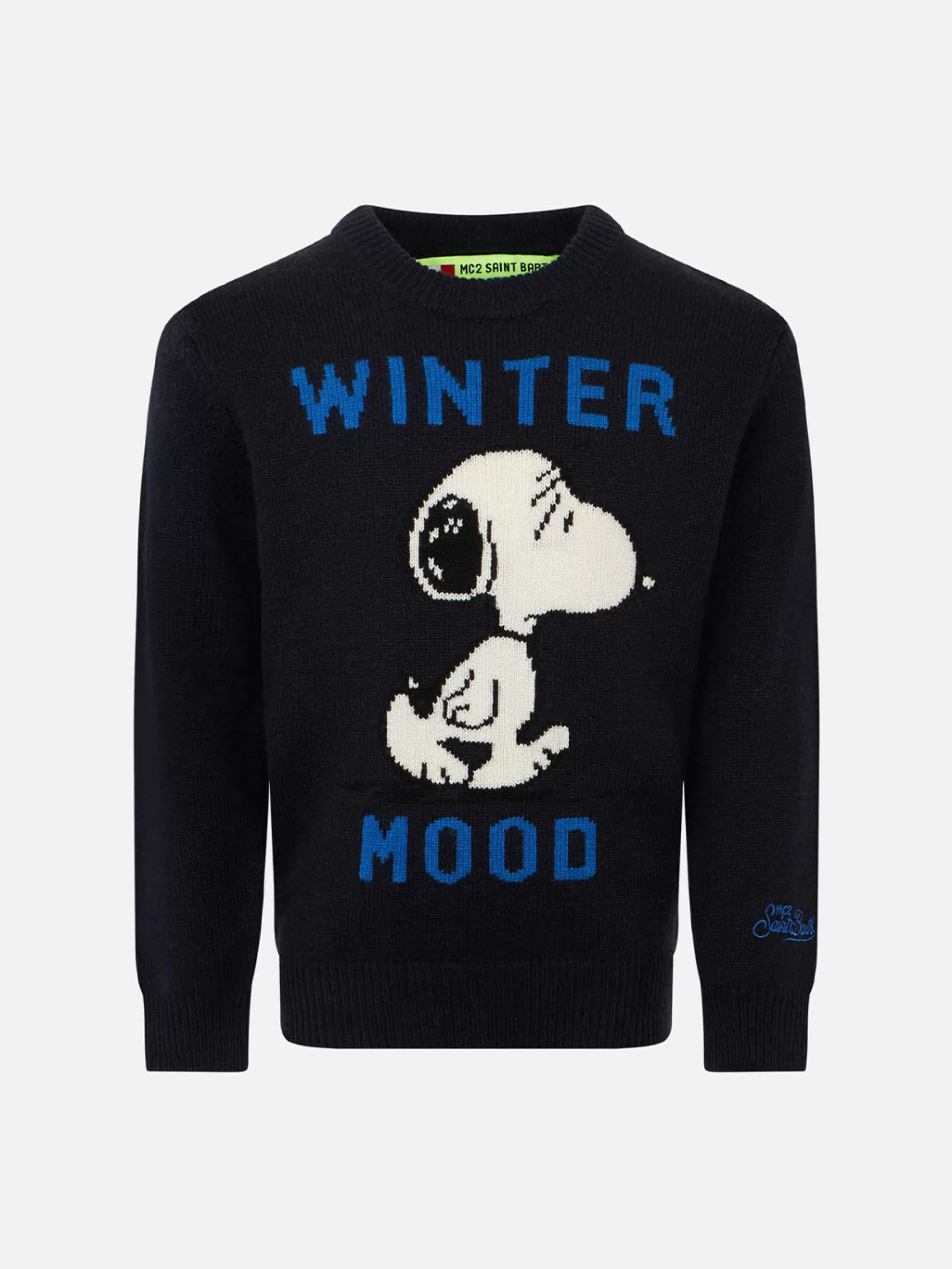 Cheap Maglia per bambino Snoopy Winter mood blu navy - Edizione speciale Bambino Maglieria | Maglieria