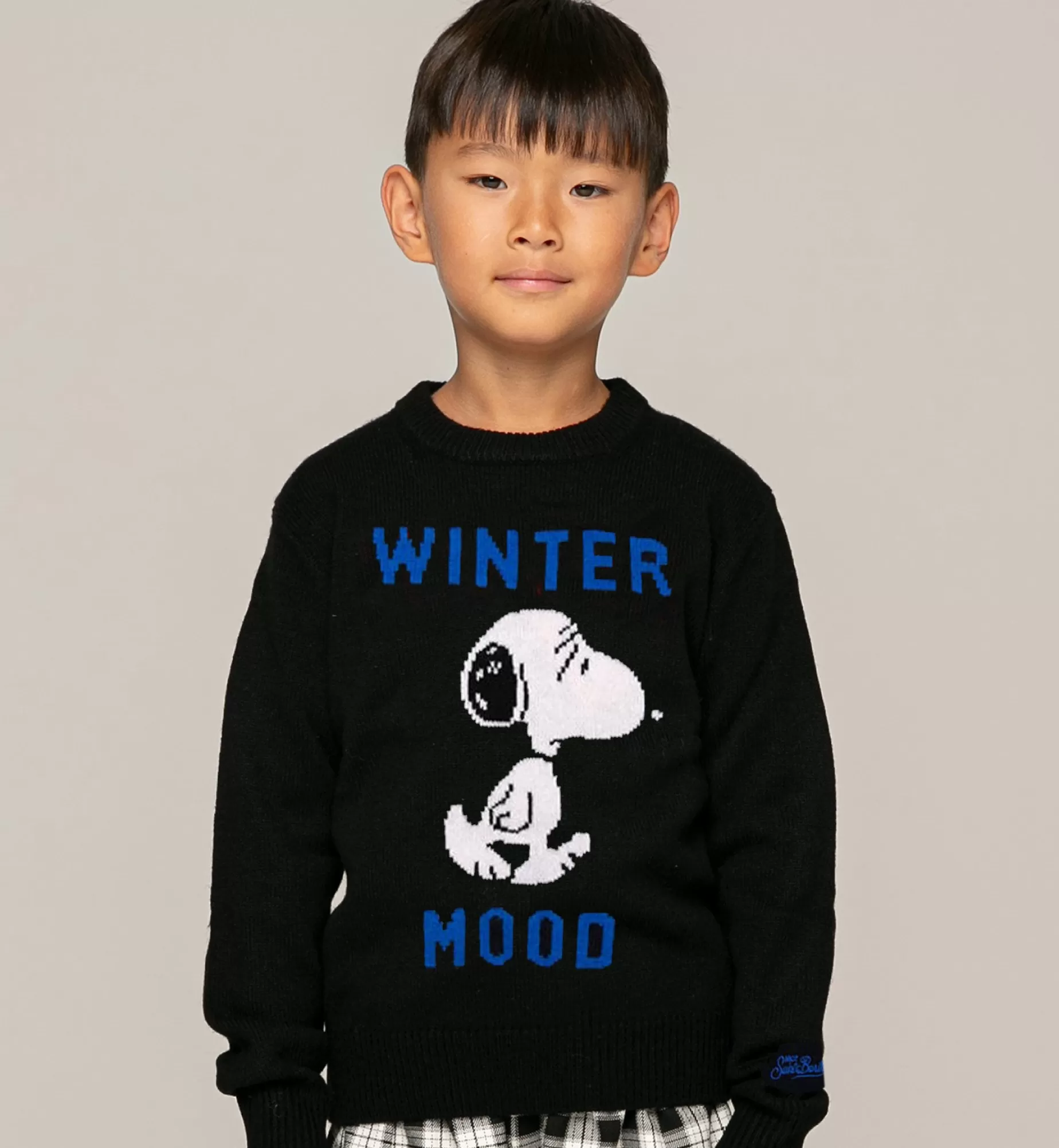 Cheap Maglia per bambino Snoopy Winter mood blu navy - Edizione speciale Bambino Maglieria | Maglieria