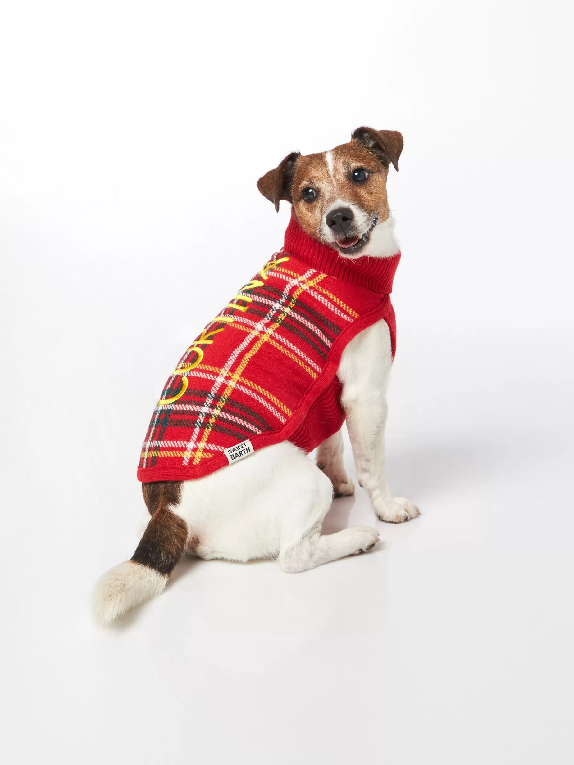 Outlet Maglioncino per cani con stampa Tartan Donna Maglieria Per Cani | Maglieria Per Cani