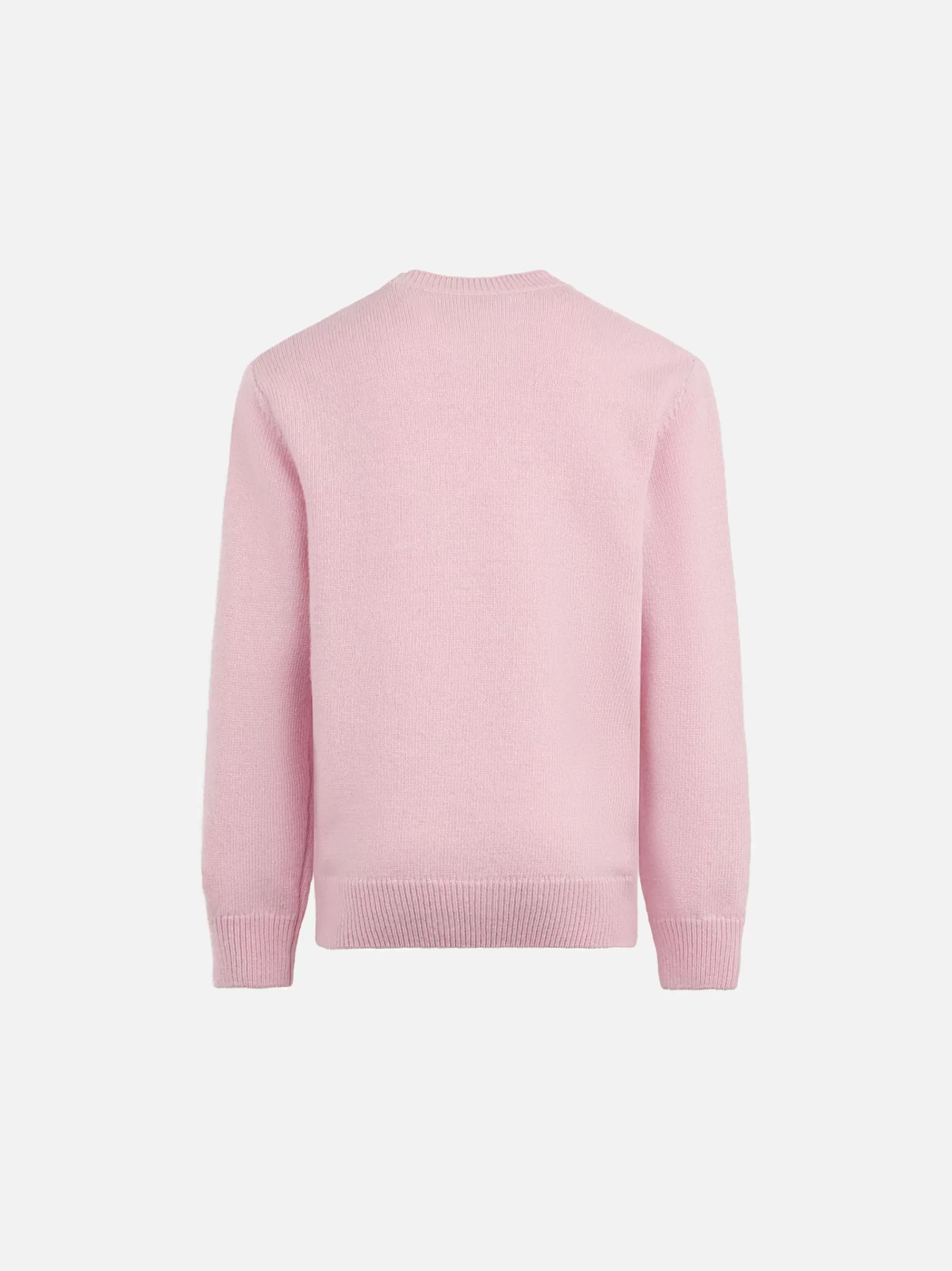 Sale Maglione da bambina a girocollo rosa con ricamo Mother & Sons Maglieria | Maglieria