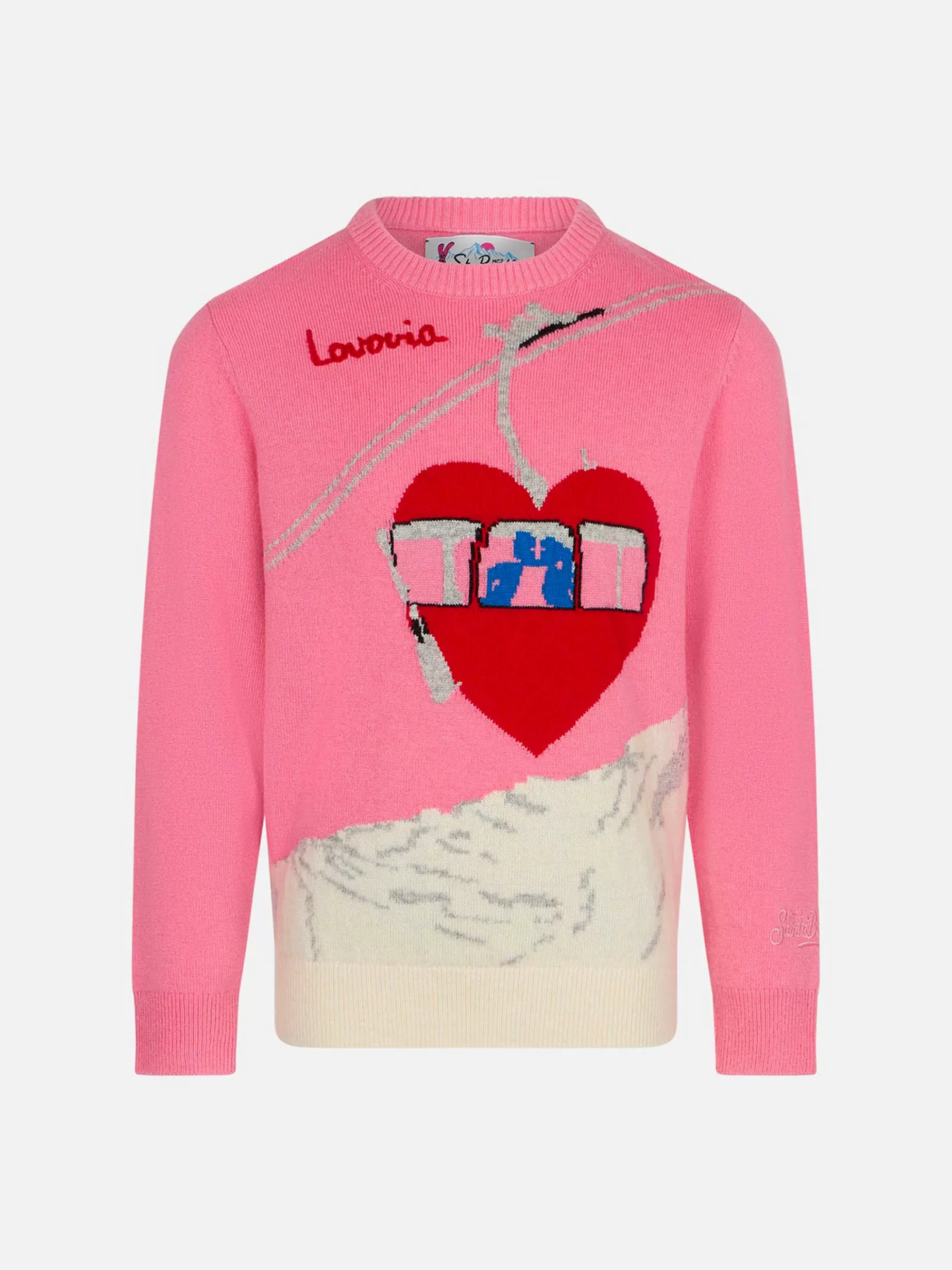 Best Maglione da bambina girocollo con stampa love Maglieria