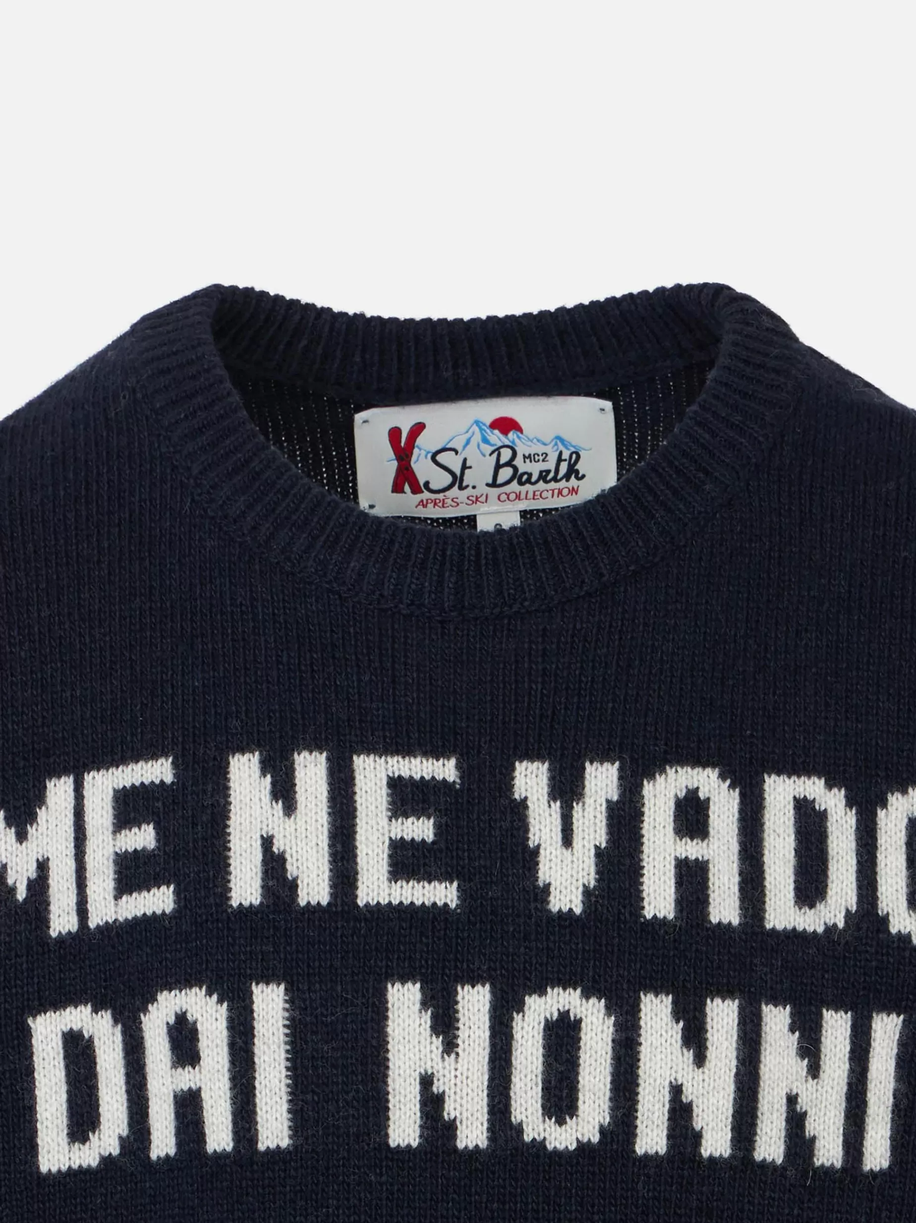Sale Maglione da bambino girocollo con stampa Me ne vado dai Nonni Bambino Maglieria