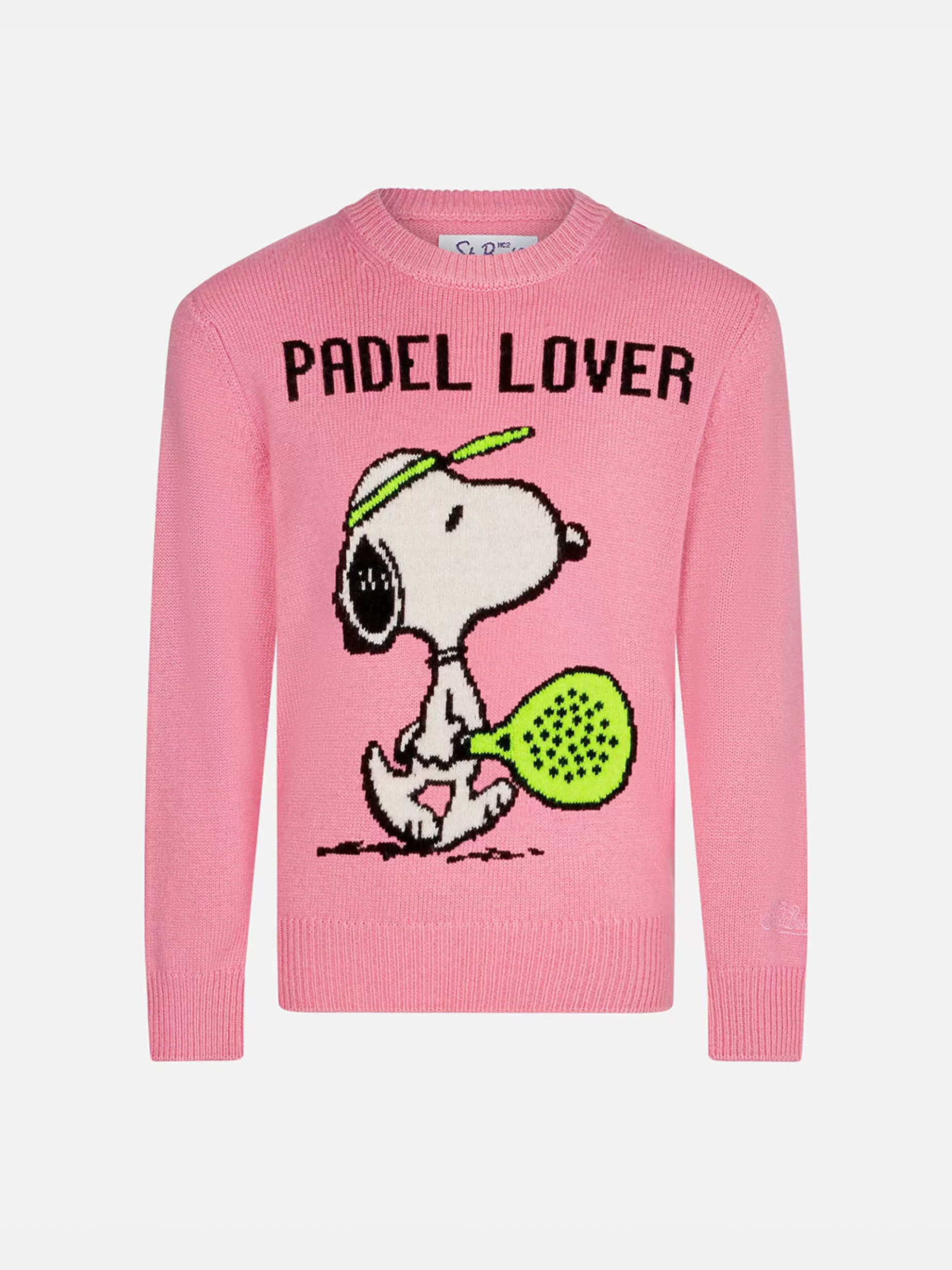 Shop Maglione da bimba girocollo con jacquard Snoopy Padel | SNOOPY PEANUTS™ EDIZIONE SPECIALE Maglieria | Maglieria