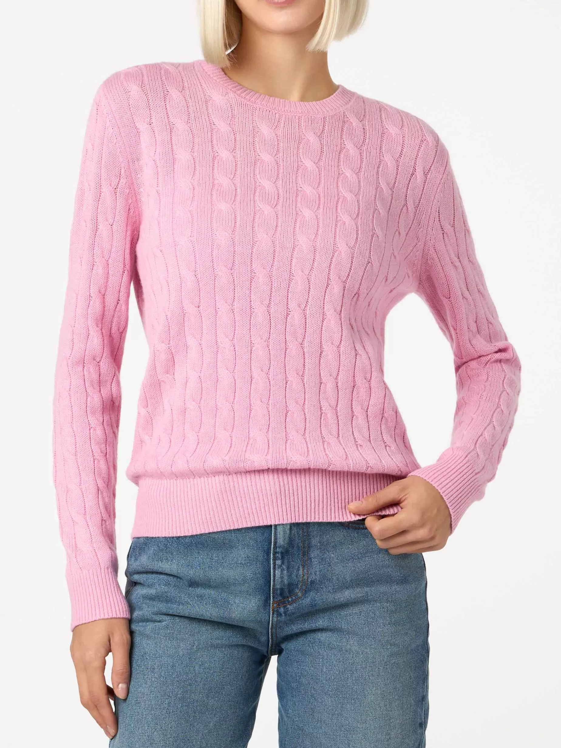 Best Sale Maglione da donna in misto cashmere rosa Sorbonne Donna Maglieria