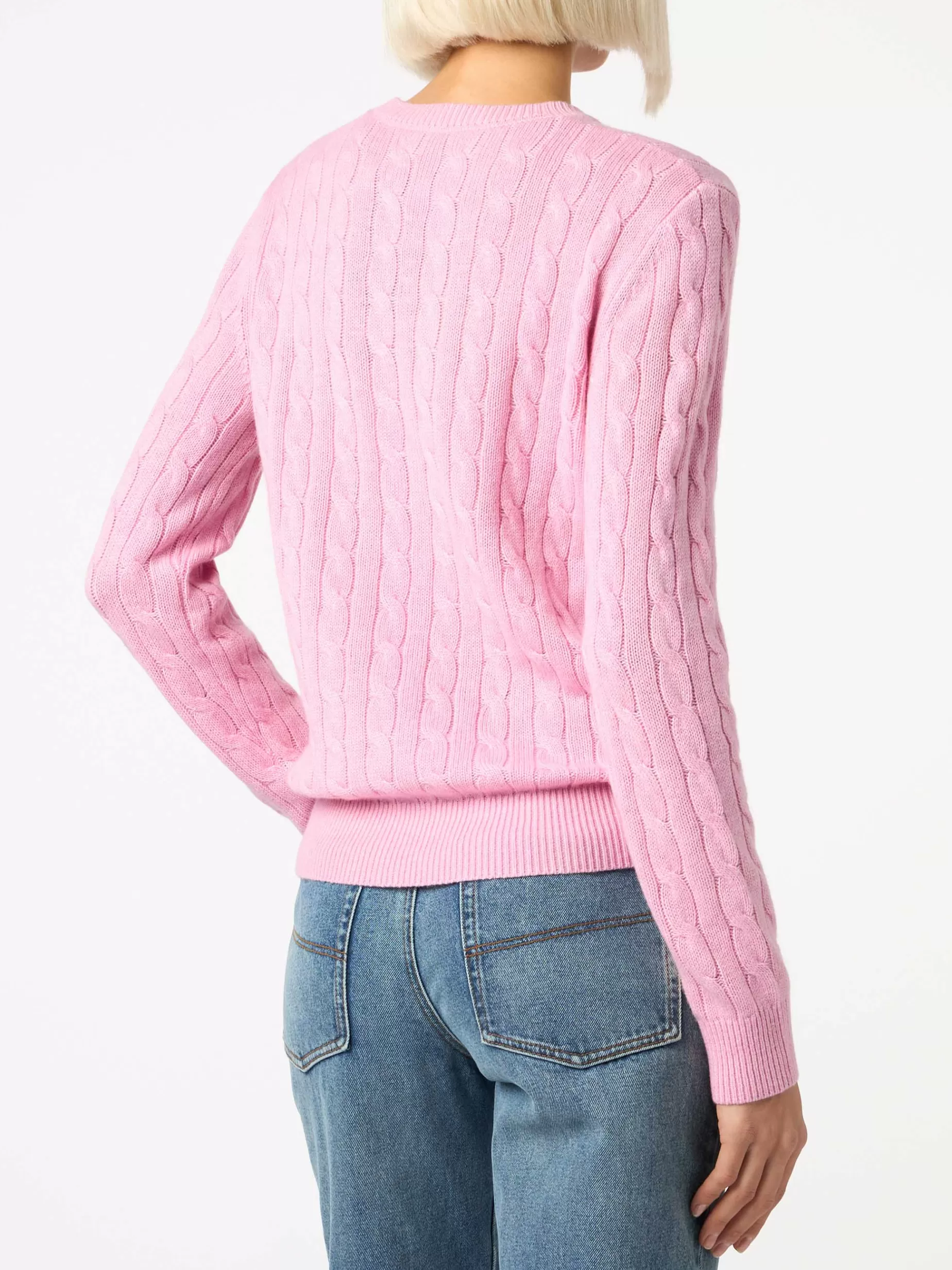 Best Sale Maglione da donna in misto cashmere rosa Sorbonne Donna Maglieria