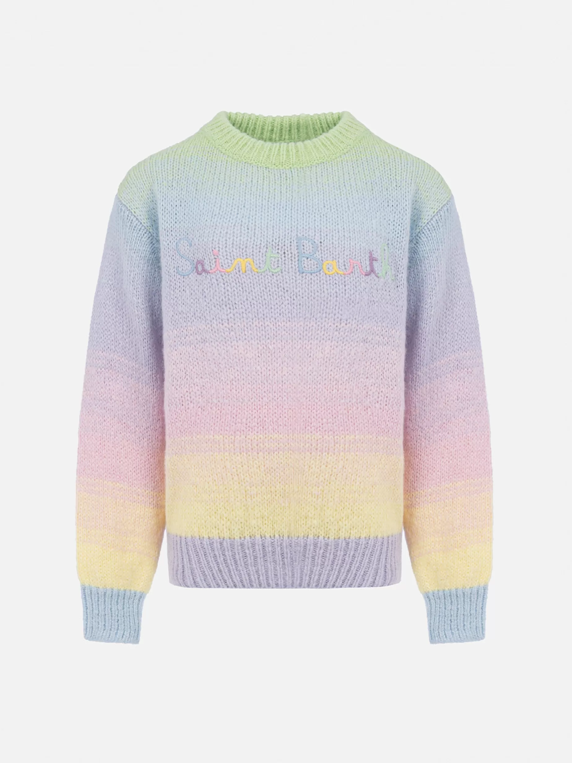 Best Sale Maglione girocollo a righe multicolore da bambina Danya Maglieria
