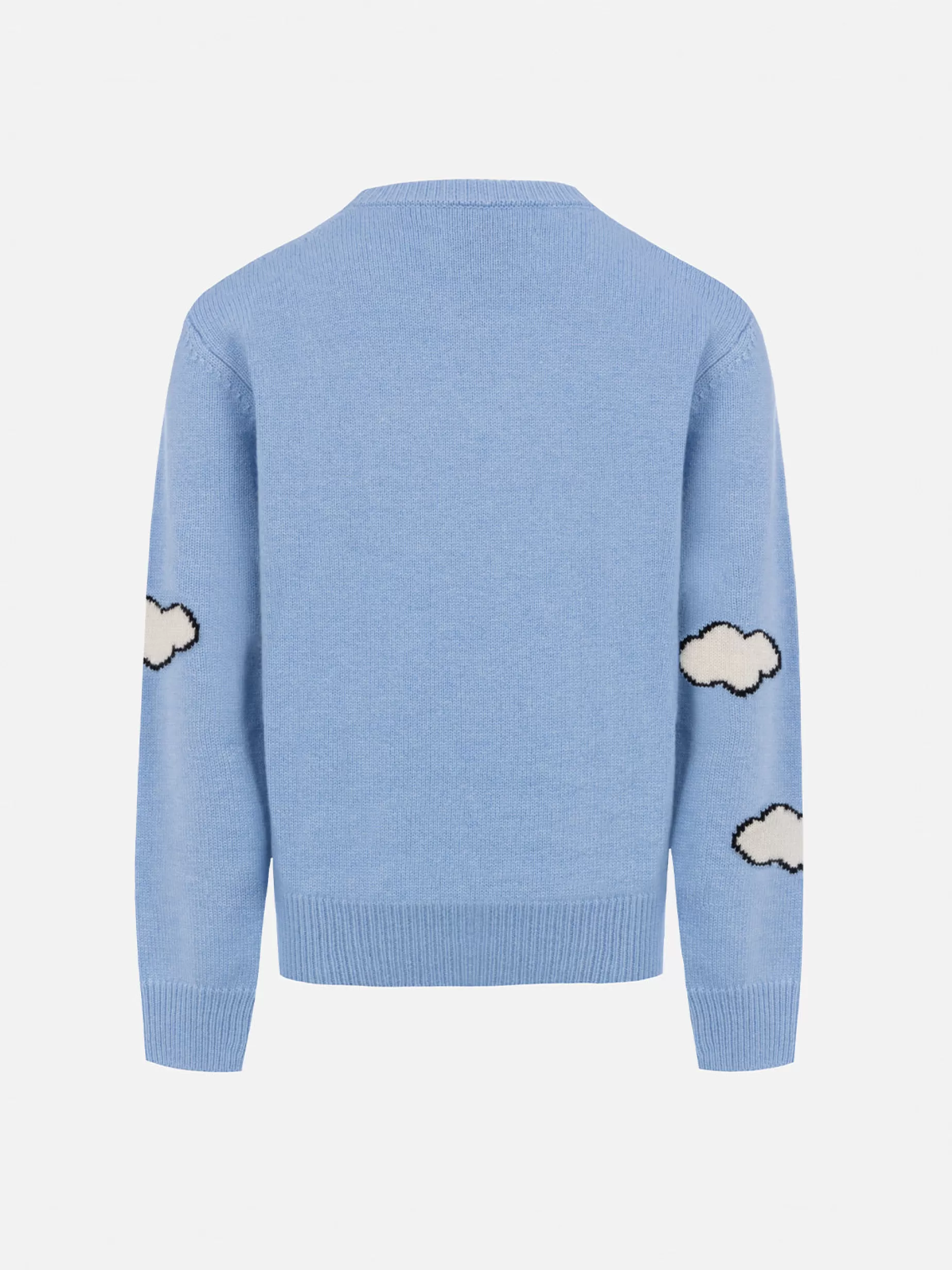 Shop Maglione girocollo azzurro chiaro da bambino Douglas con stampa sci Peanuts | SNOOPY PEANUTS SPECIAL EDITION Bambino Maglieria