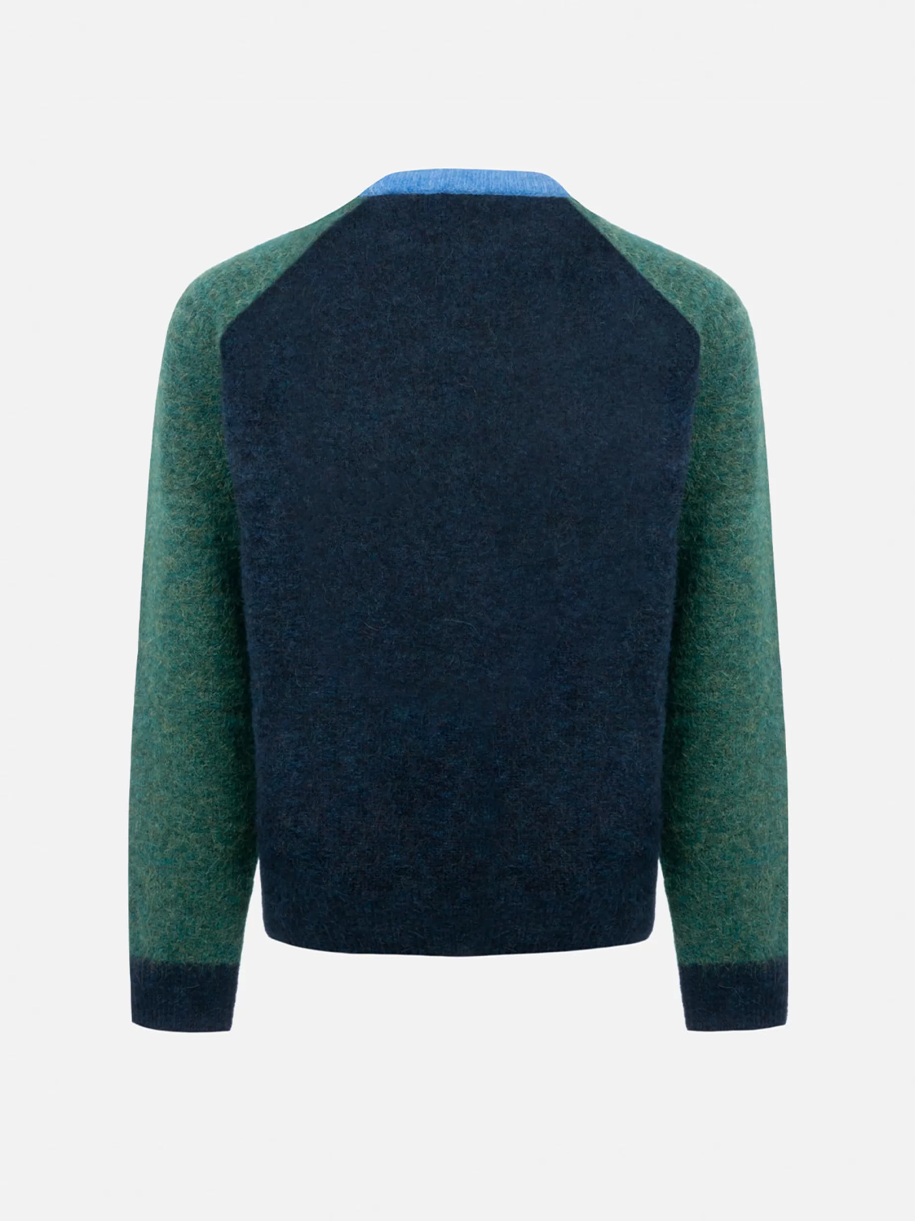 Cheap Maglione girocollo blu e verde da bambino Douglas con stampa St. Barth Bambino Maglieria