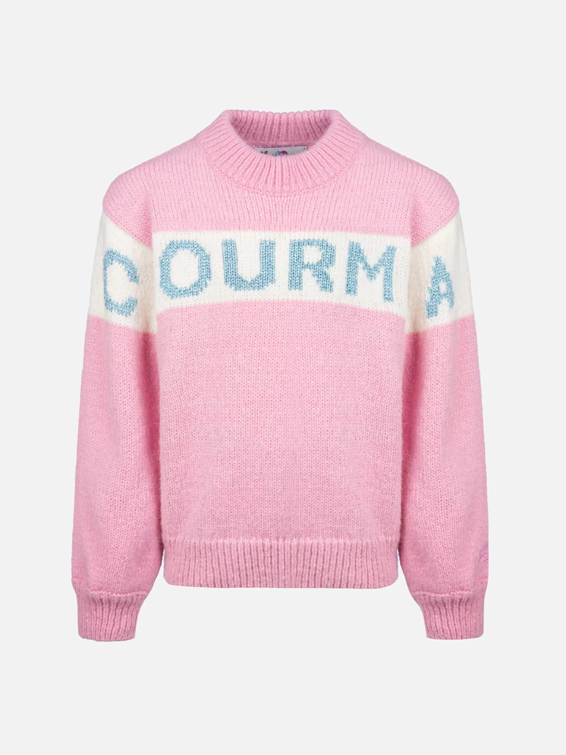 Store Maglione girocollo rosa Danya con logo Courma in lurex Maglieria | Maglieria