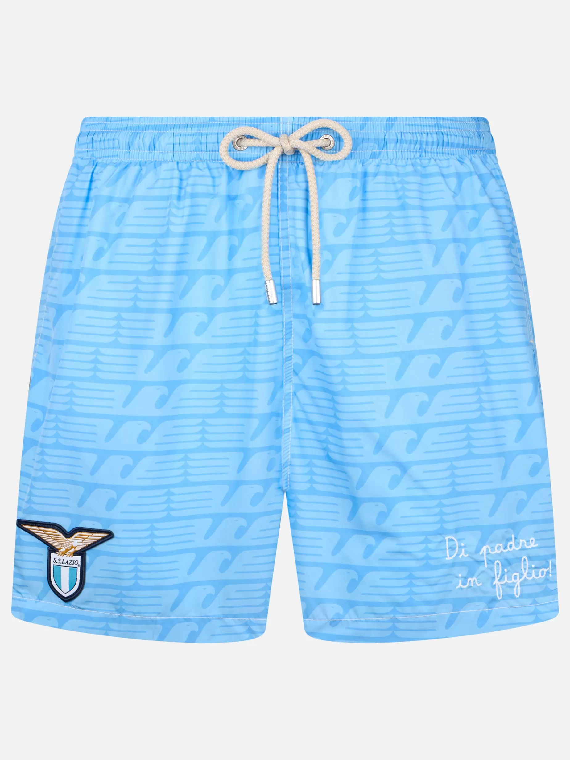 Clearance Man lightweight fabric swim-shorts Lighting with Lazio print | SS LAZIO SPECIAL EDITION Uomo Costumi Mare Stampati | Tessuto Leggero