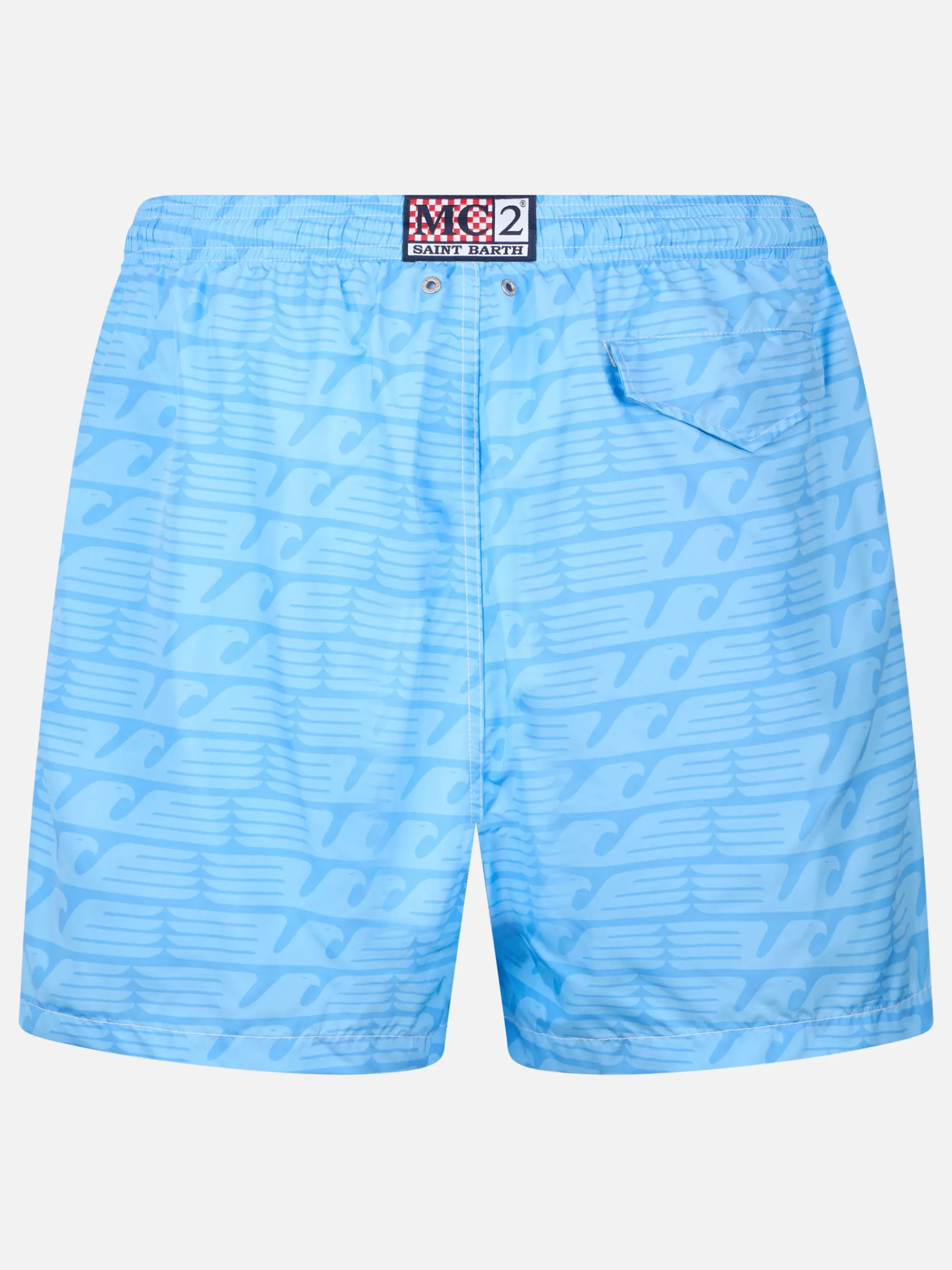Clearance Man lightweight fabric swim-shorts Lighting with Lazio print | SS LAZIO SPECIAL EDITION Uomo Costumi Mare Stampati | Tessuto Leggero
