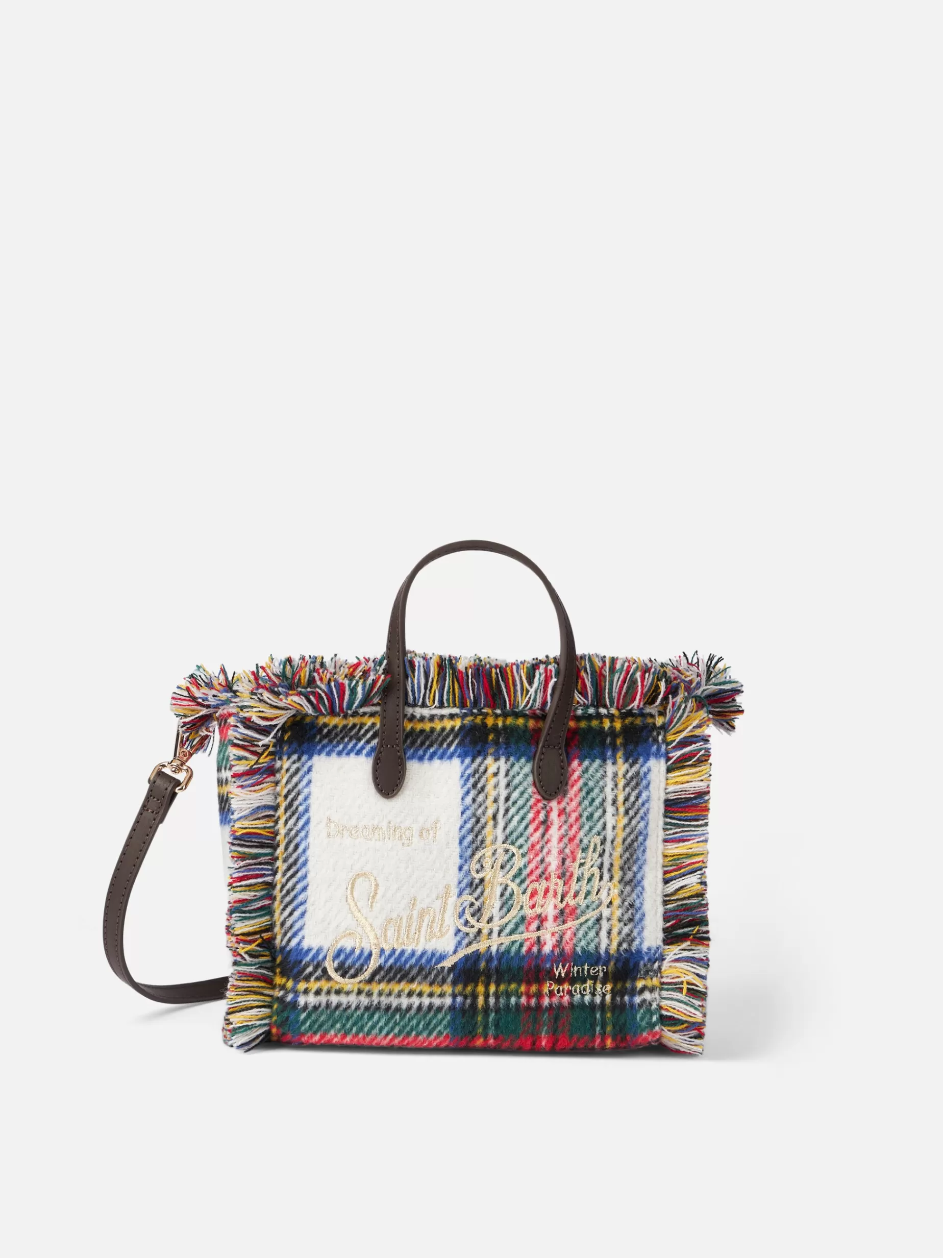 Discount Mini borsa Vanity in lana con motivo tartan Donna Pouch & Borse A Tracolla | Pouch & Borse A Tracolla